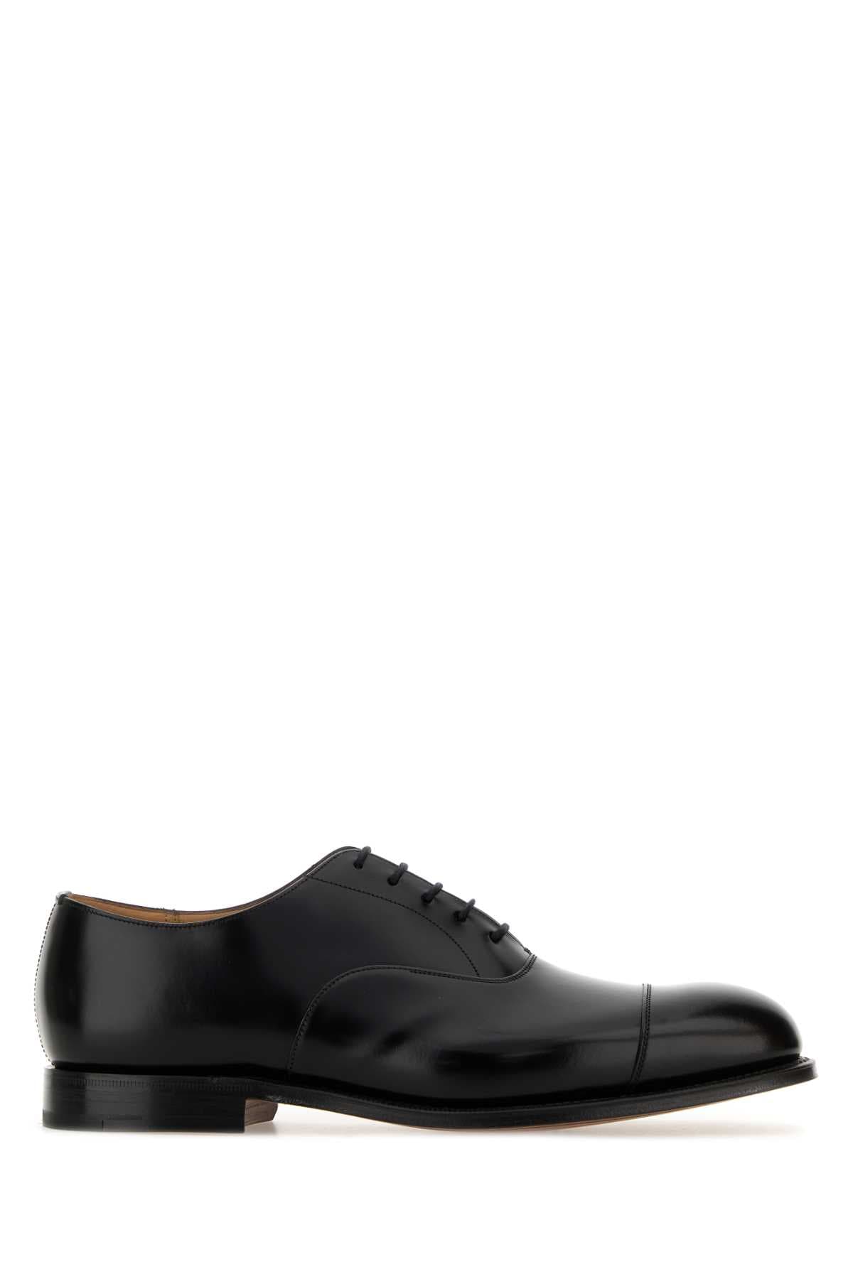 Black leather Consul lace-up shoes