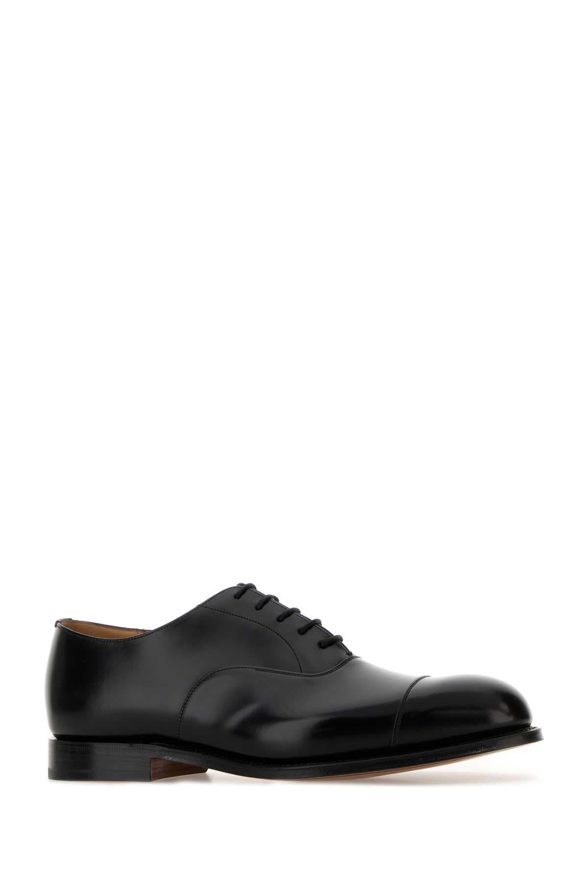 Black leather Consul lace-up shoes - мініатюра 2