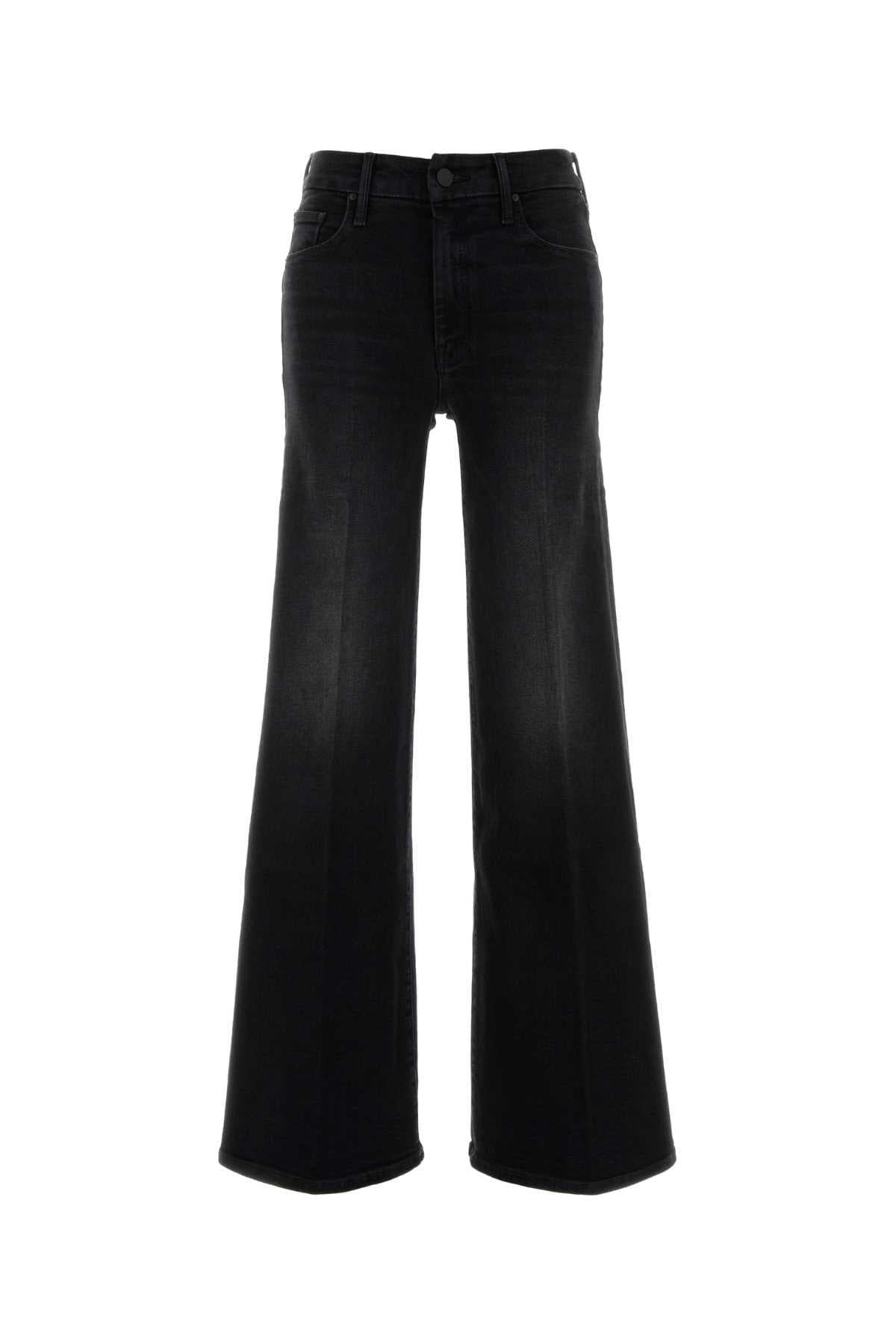 Black stretch denim The Roller Sneak jeans