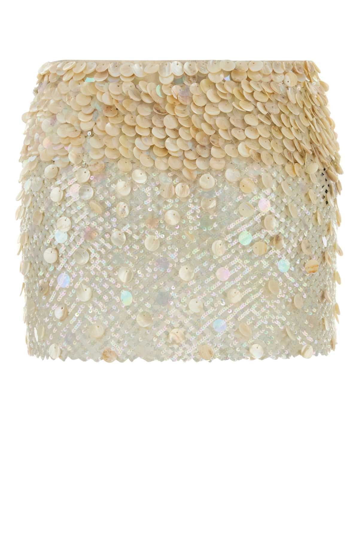 Embellished mesh Light Between Palms mini skirt - мініатюра 2