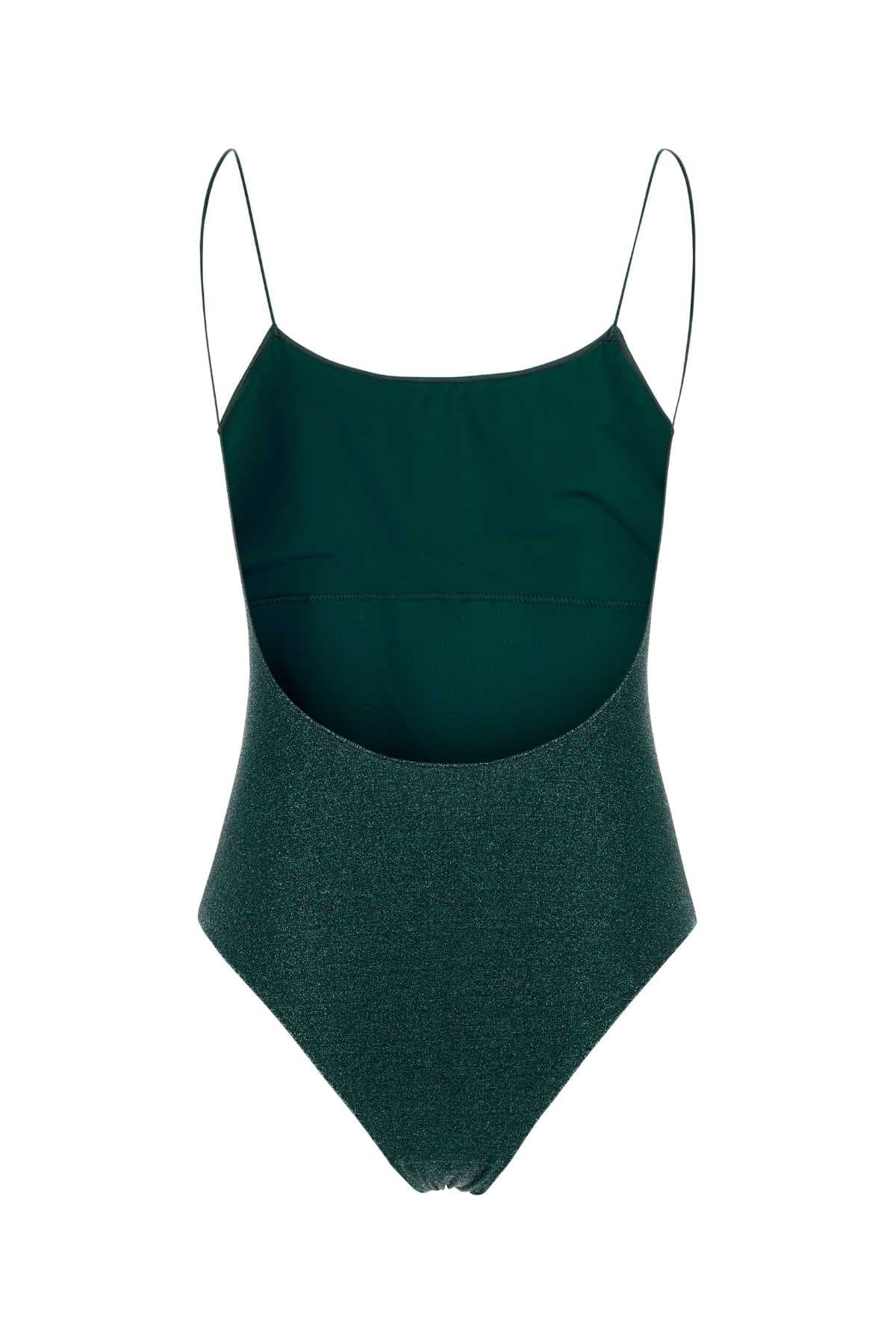 Petrol green nylon blend swimsuit - мініатюра 2