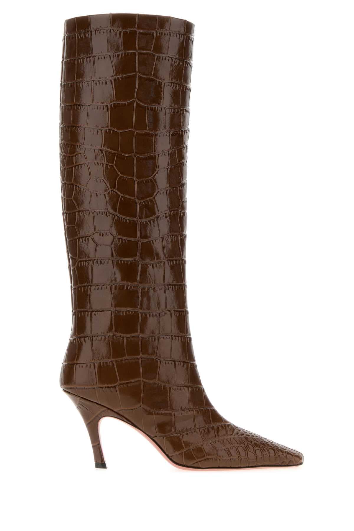 Brown leather Mona boots