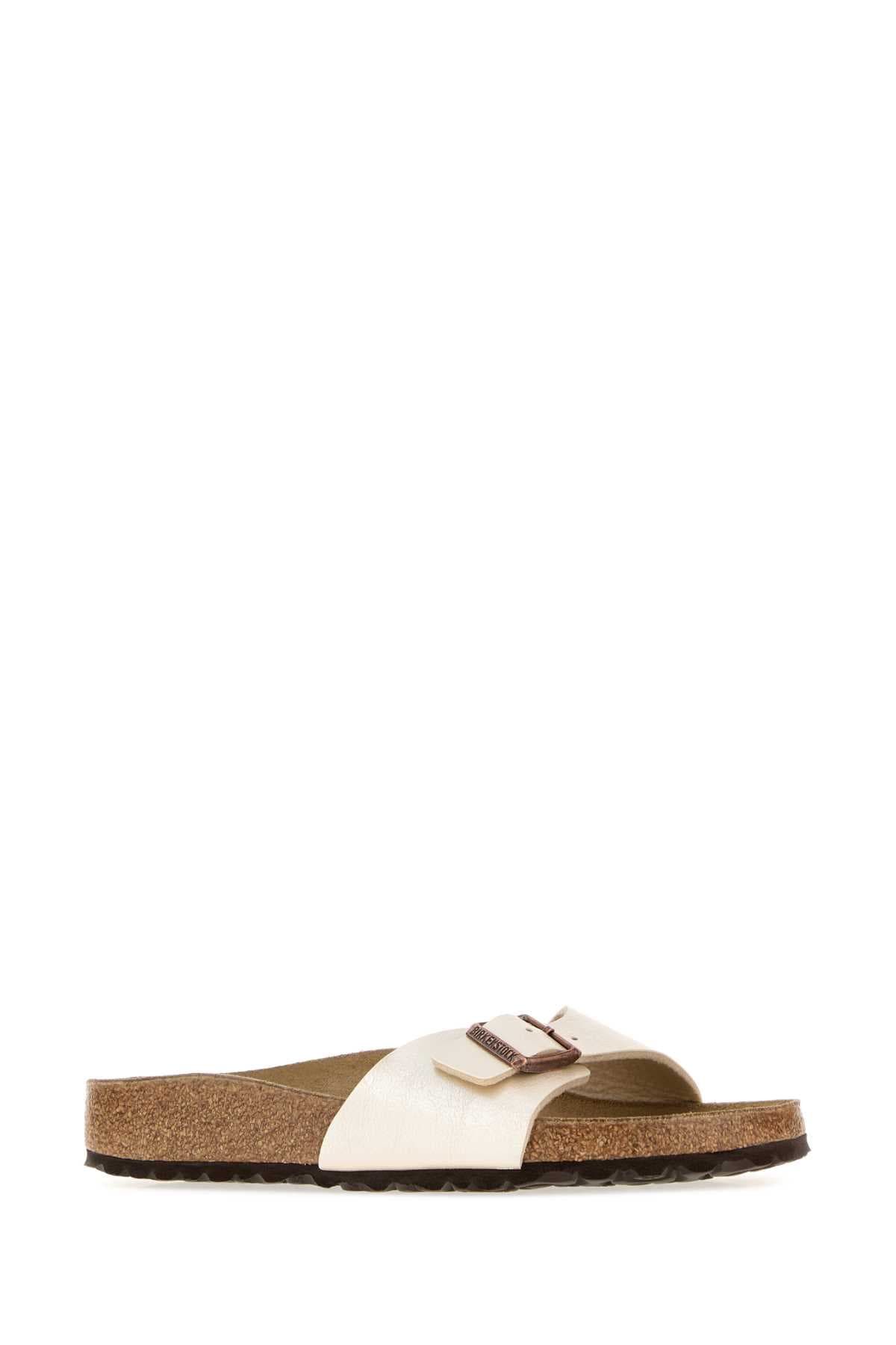 Ivory leather Madrid slippers - мініатюра 2