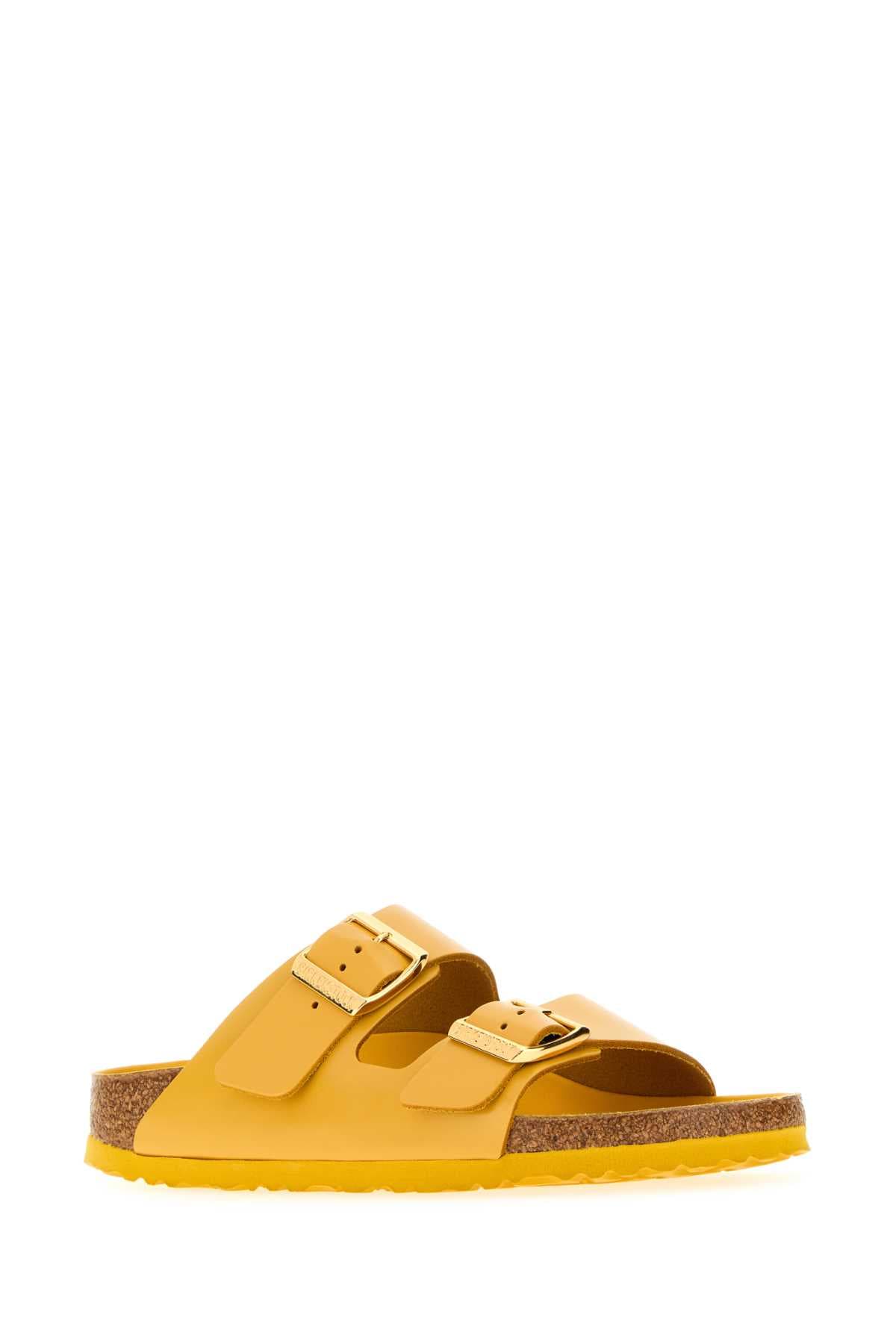 Yellow leather Arizona slippers - мініатюра 2