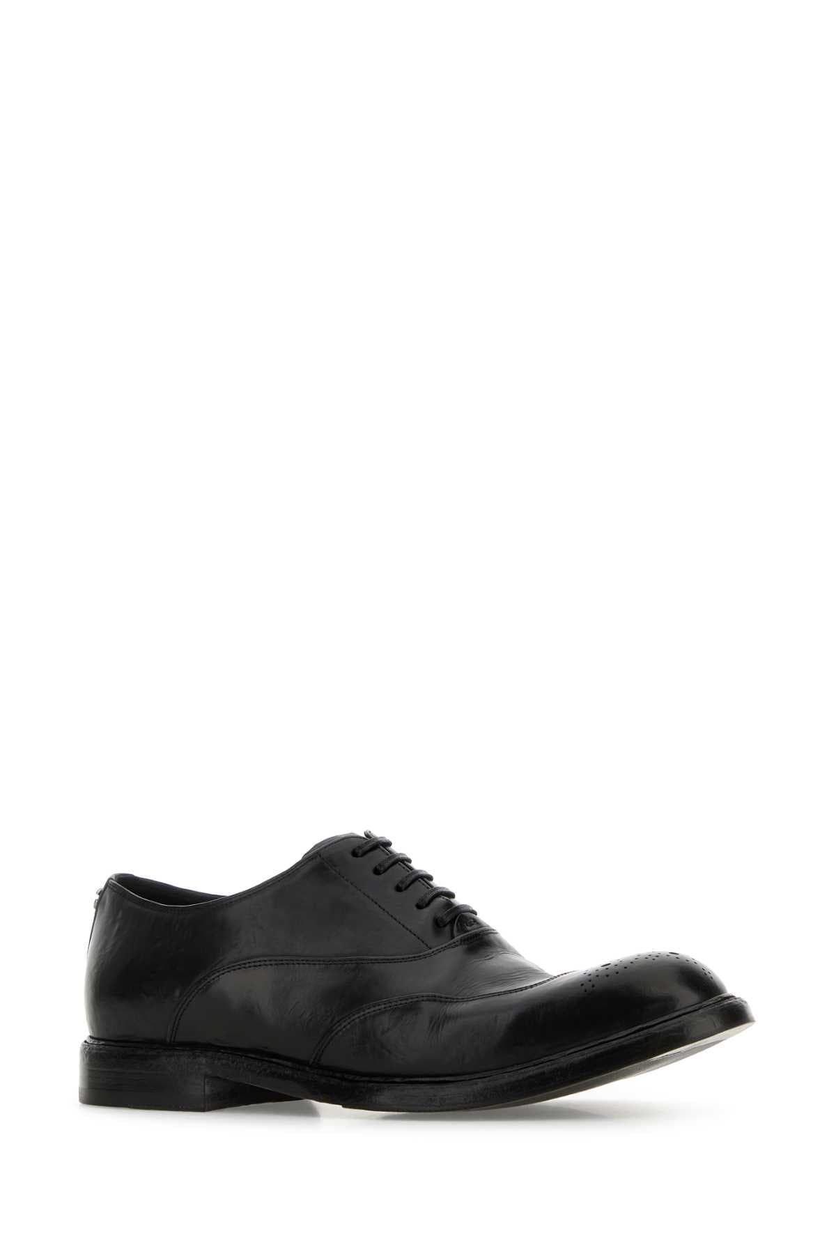 Black leather Marsala lace-up shoes - мініатюра 2