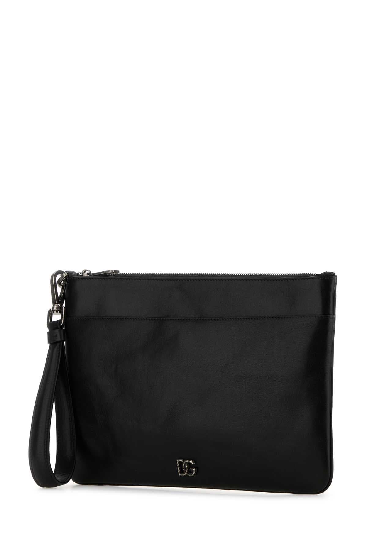 Black leather clutch - мініатюра 2