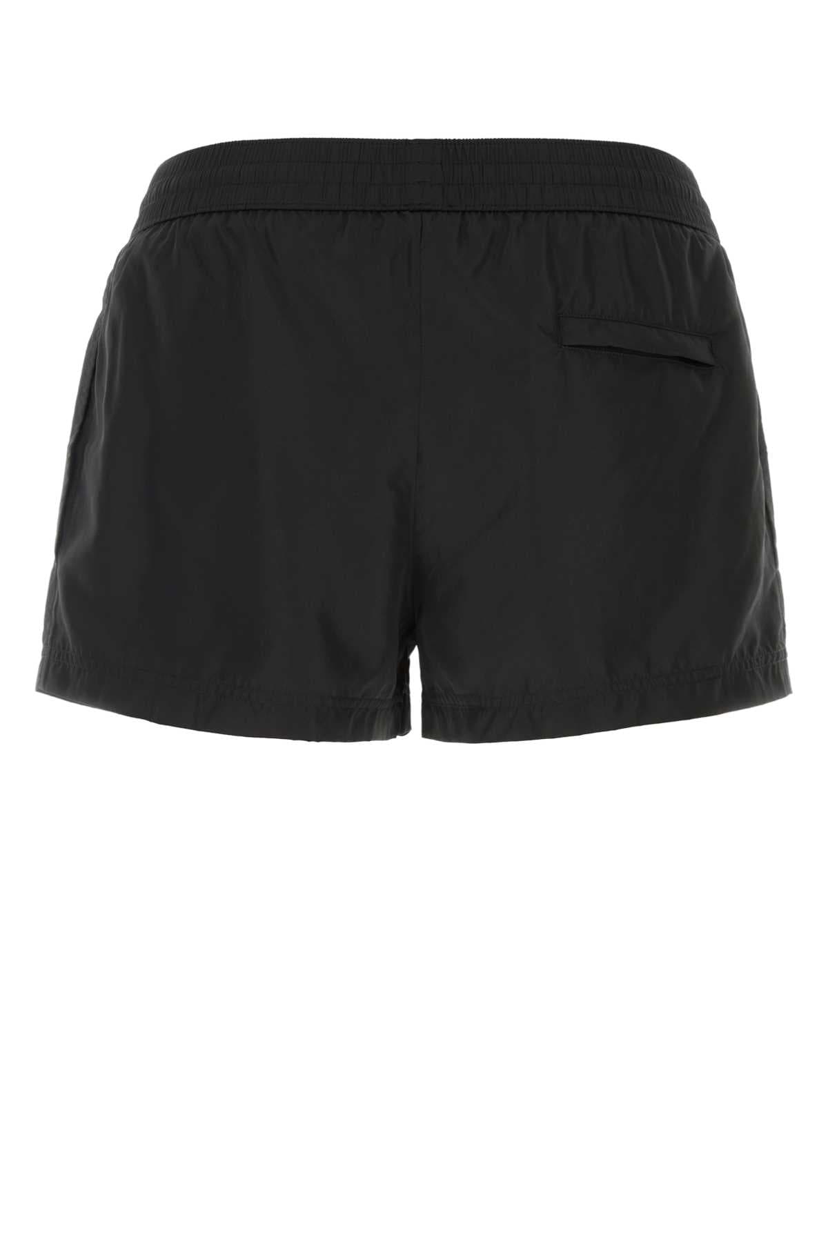 Black polyester swimming shorts - мініатюра 2