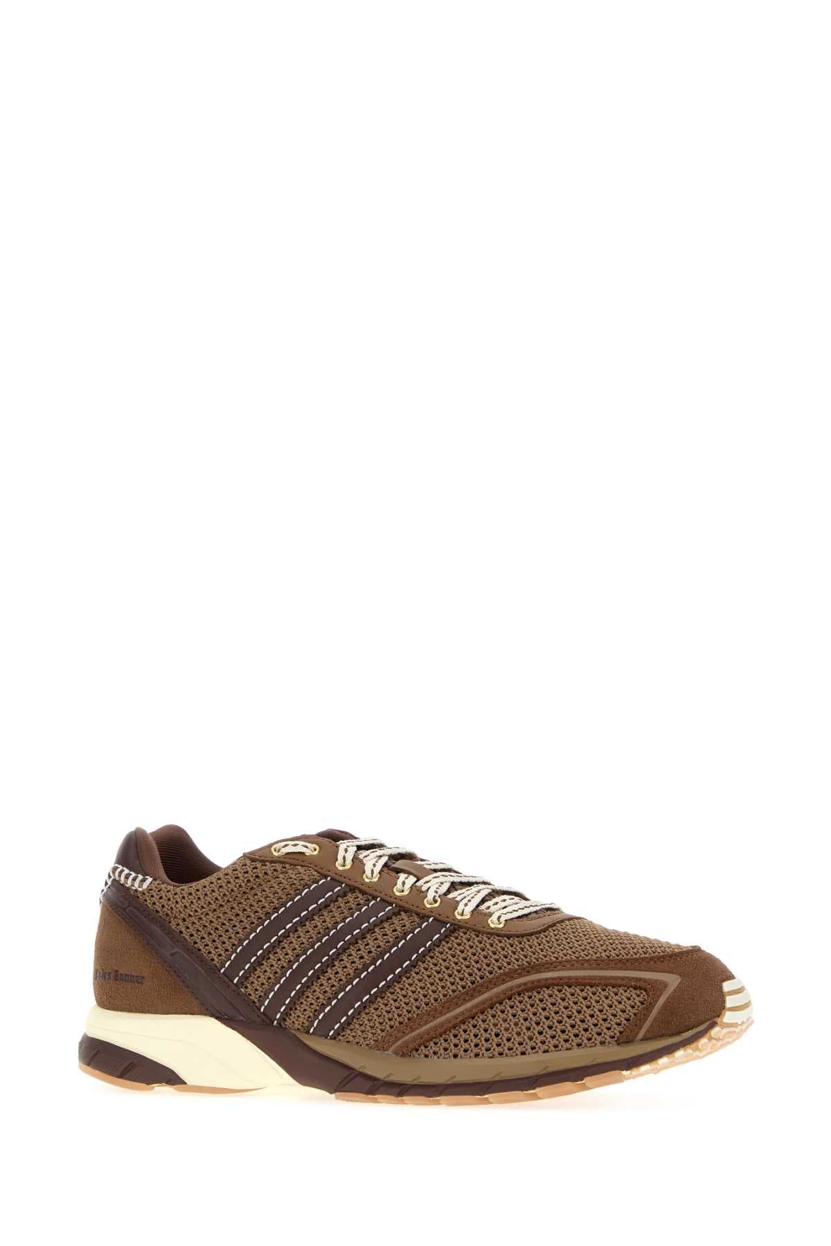 Brown crochet Adidas x Wales Bonner Adizero sneakers - мініатюра 2