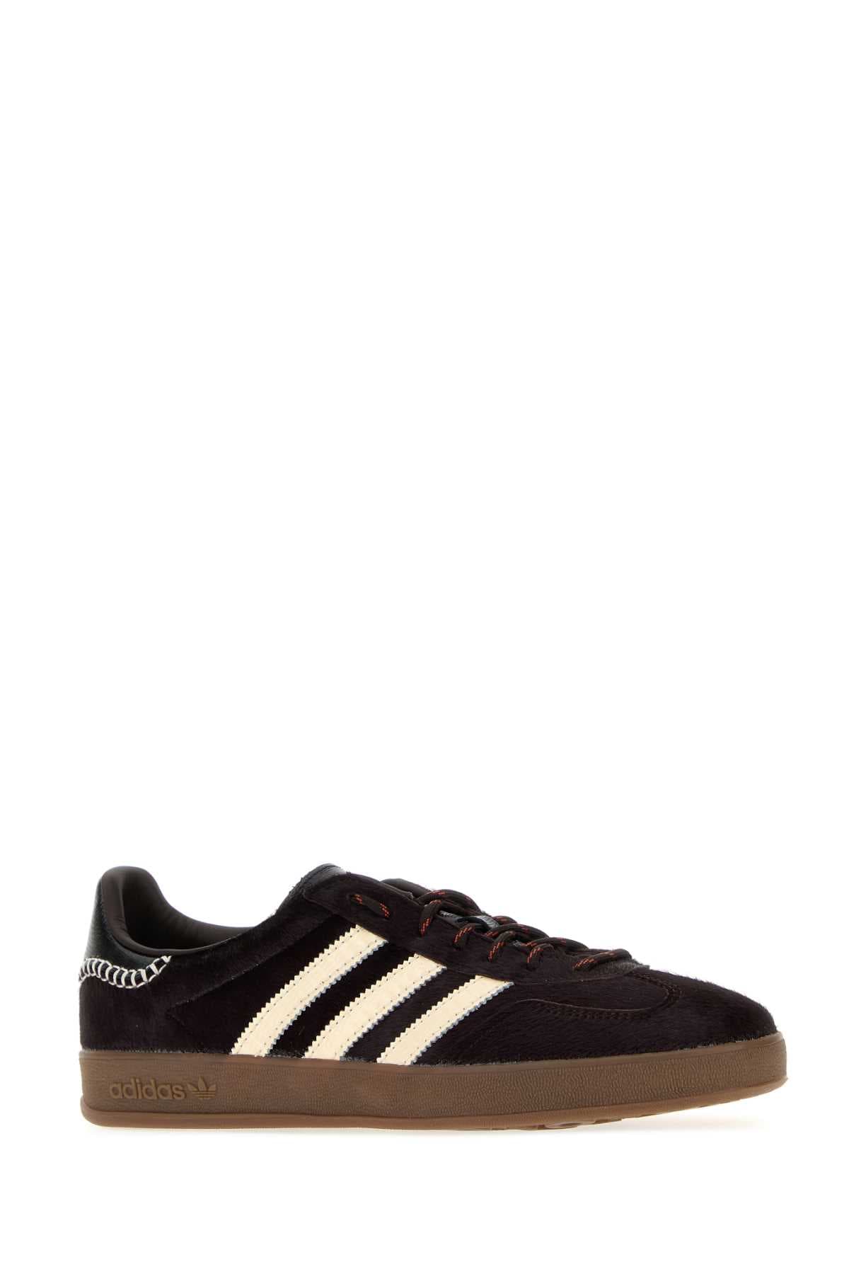 Chocolate calf hair Adidas x Wales Bonner Gazzelle sneakers - мініатюра 2