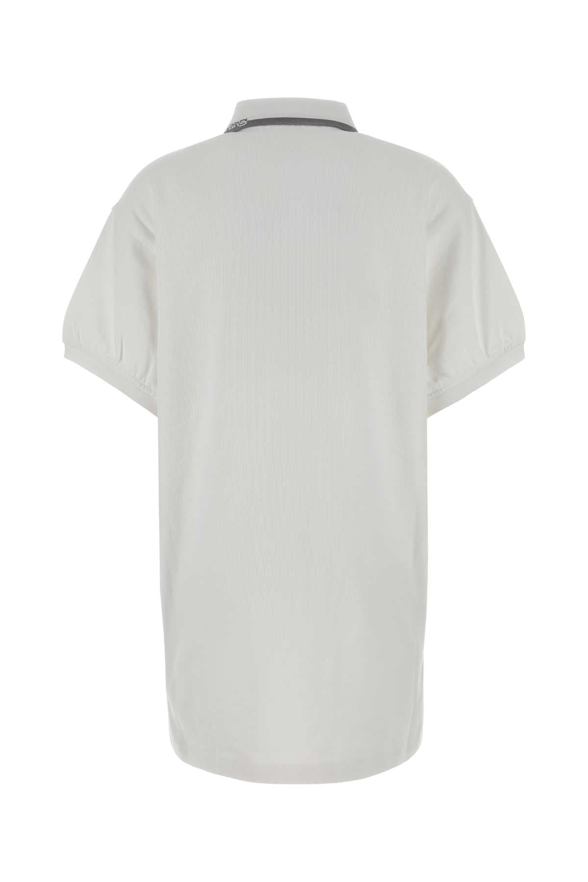 White cotton mini polo dress - мініатюра 2