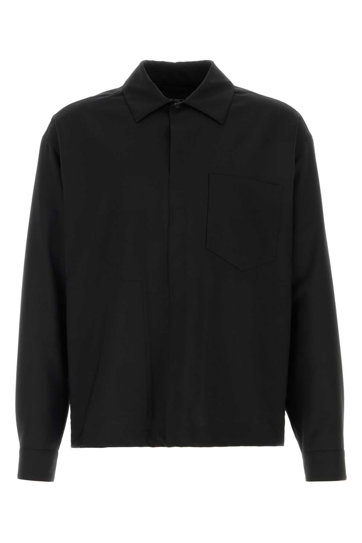 Black twill shirt