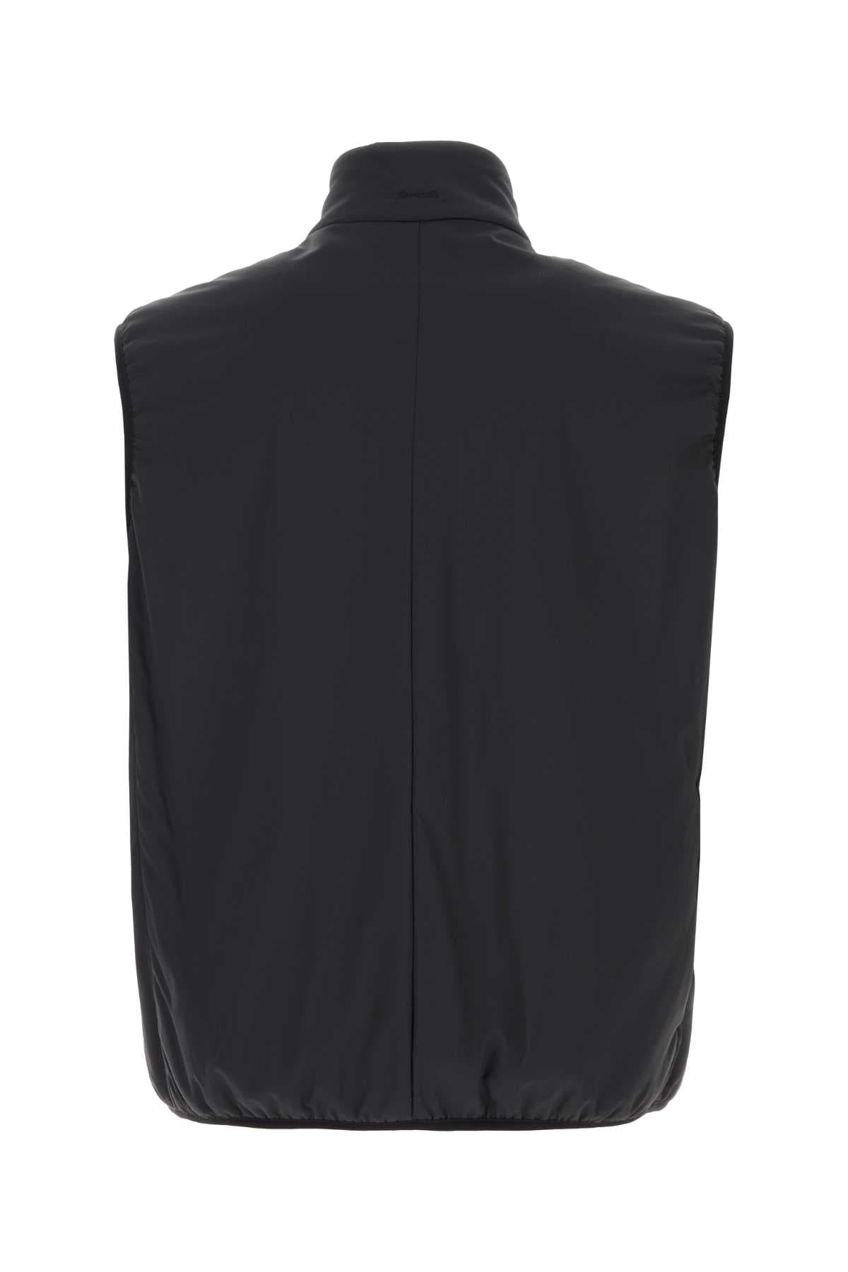 Black nylon sleeveless jacket - мініатюра 2