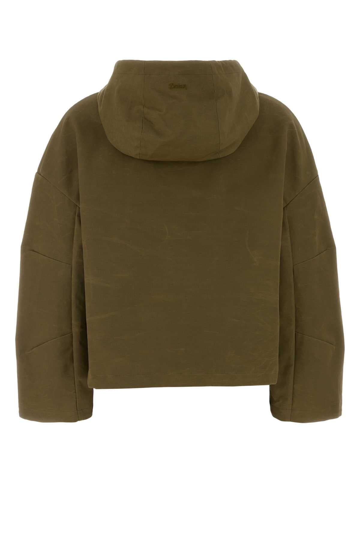Army green cotton blend jacket - мініатюра 2