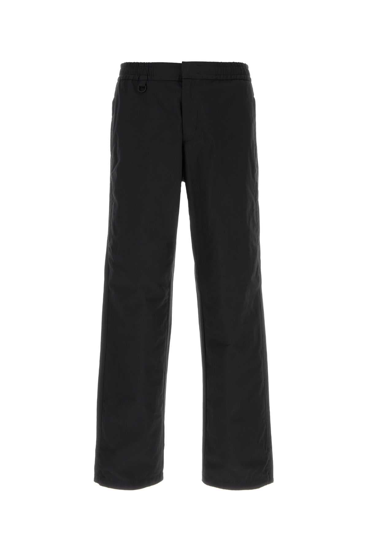 Black cotton blend pant