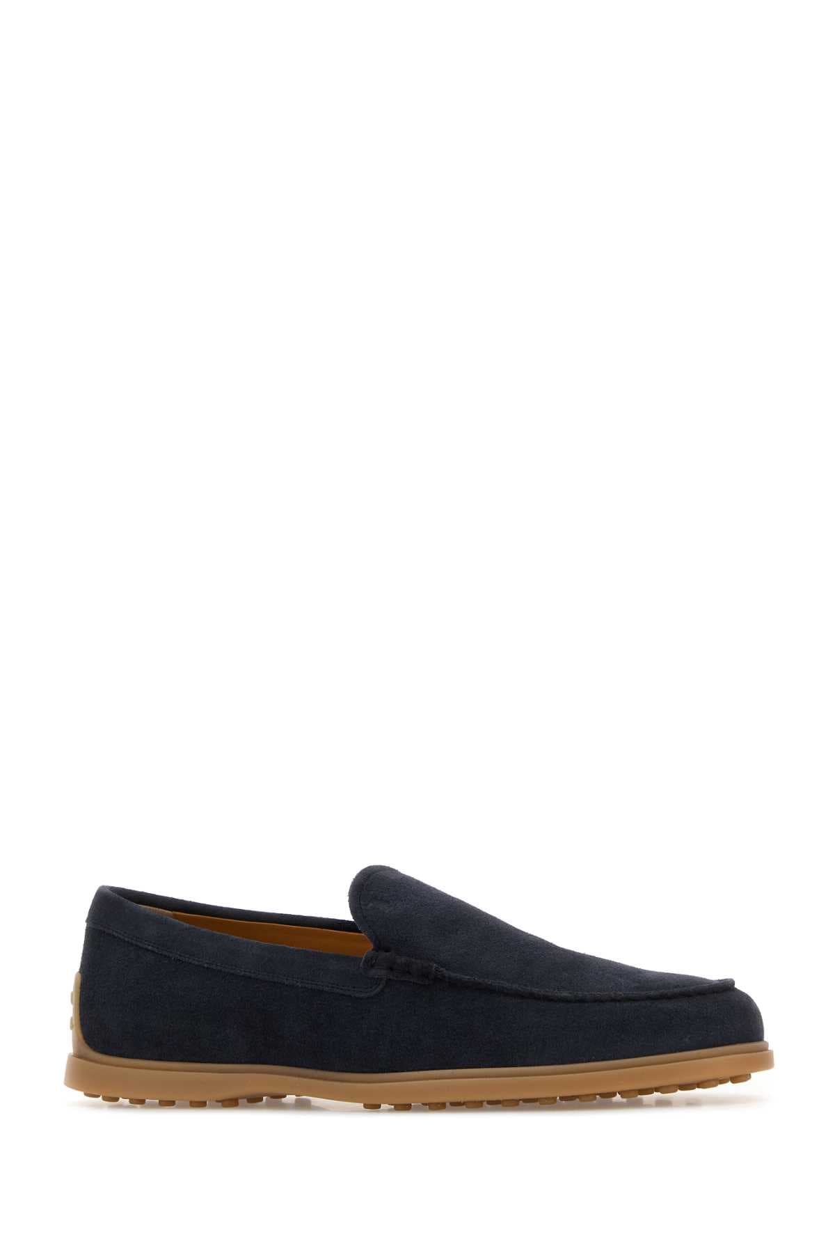 Navy blue suede loafers - мініатюра 2