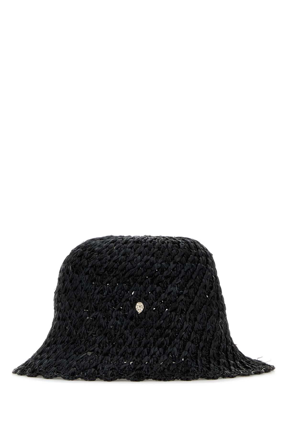 Black raffia Rio bucket hat - мініатюра 2