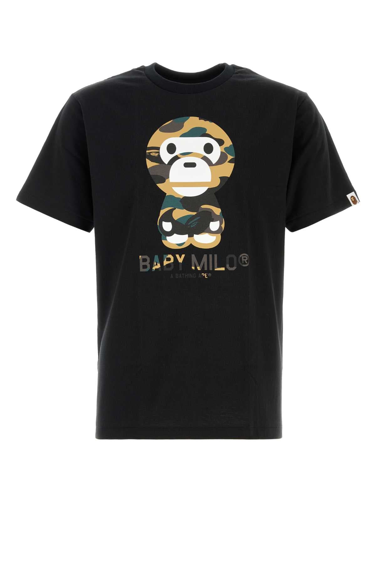 Black cotton 1st Camp Baby Milo t-shirt
