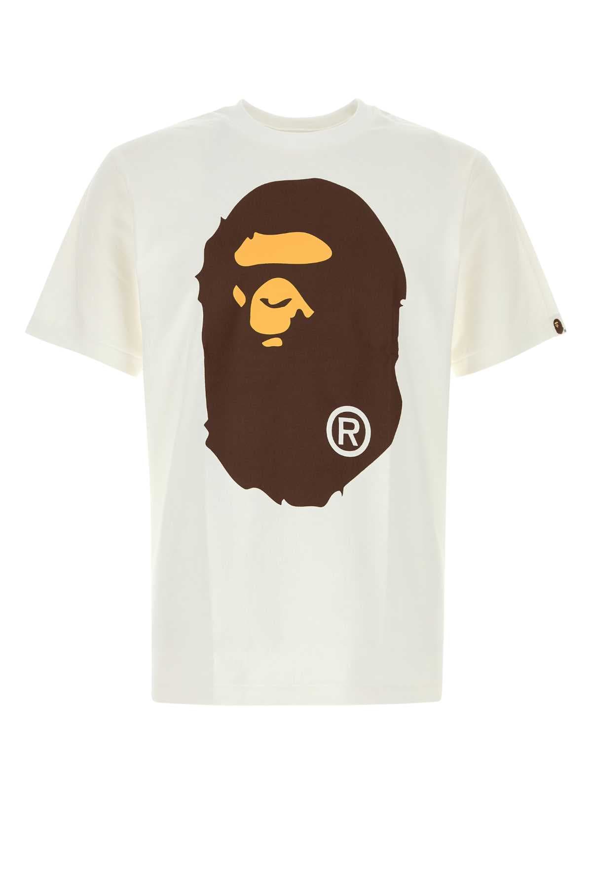 White cotton Big Ape Head t-shirt