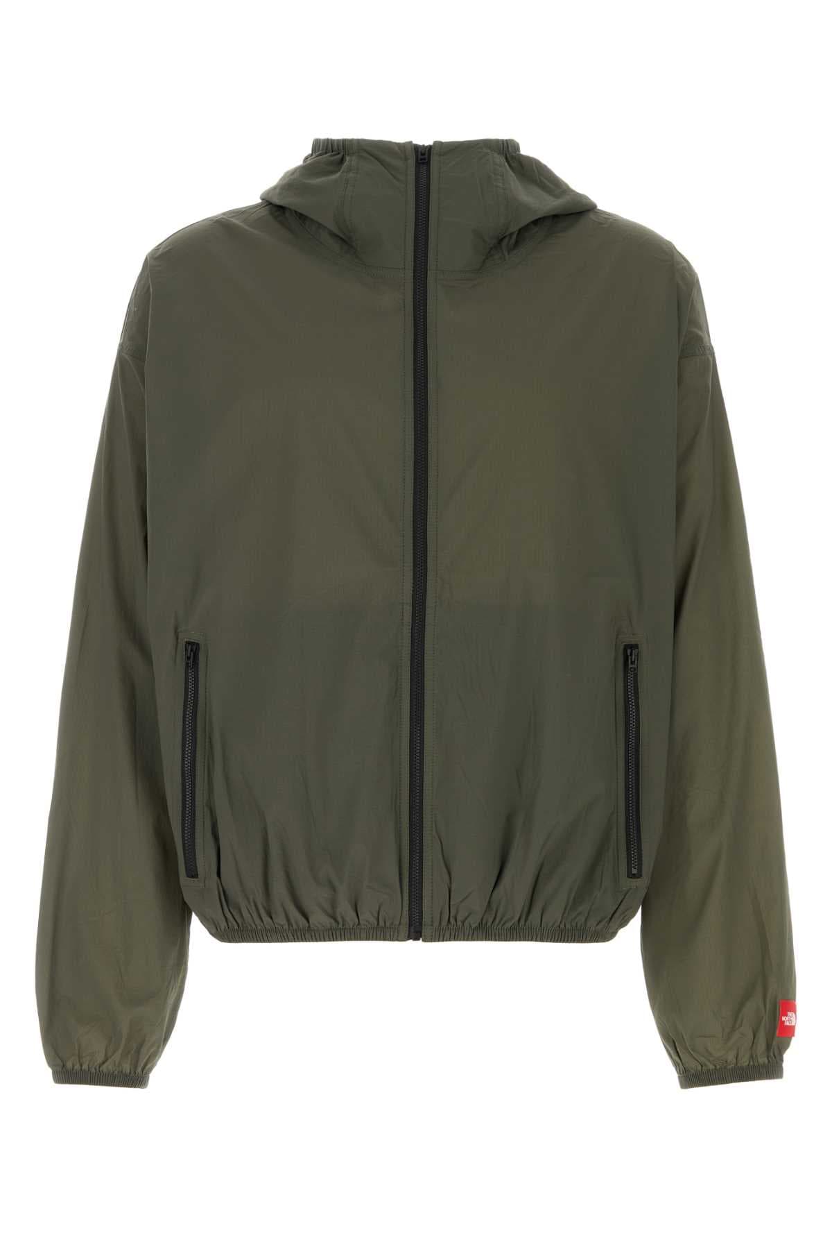 Olive green nylon jacket