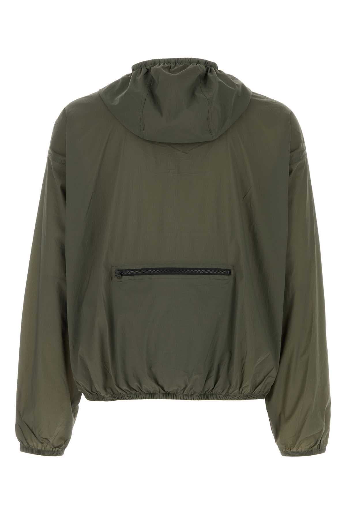 Olive green nylon jacket - мініатюра 2