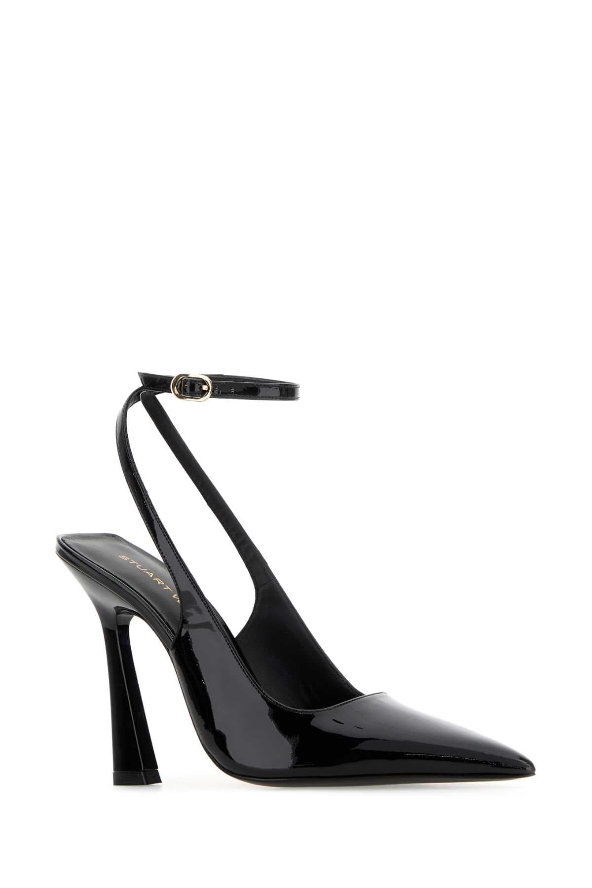 Black leather Vinnie 100 pumps - мініатюра 2
