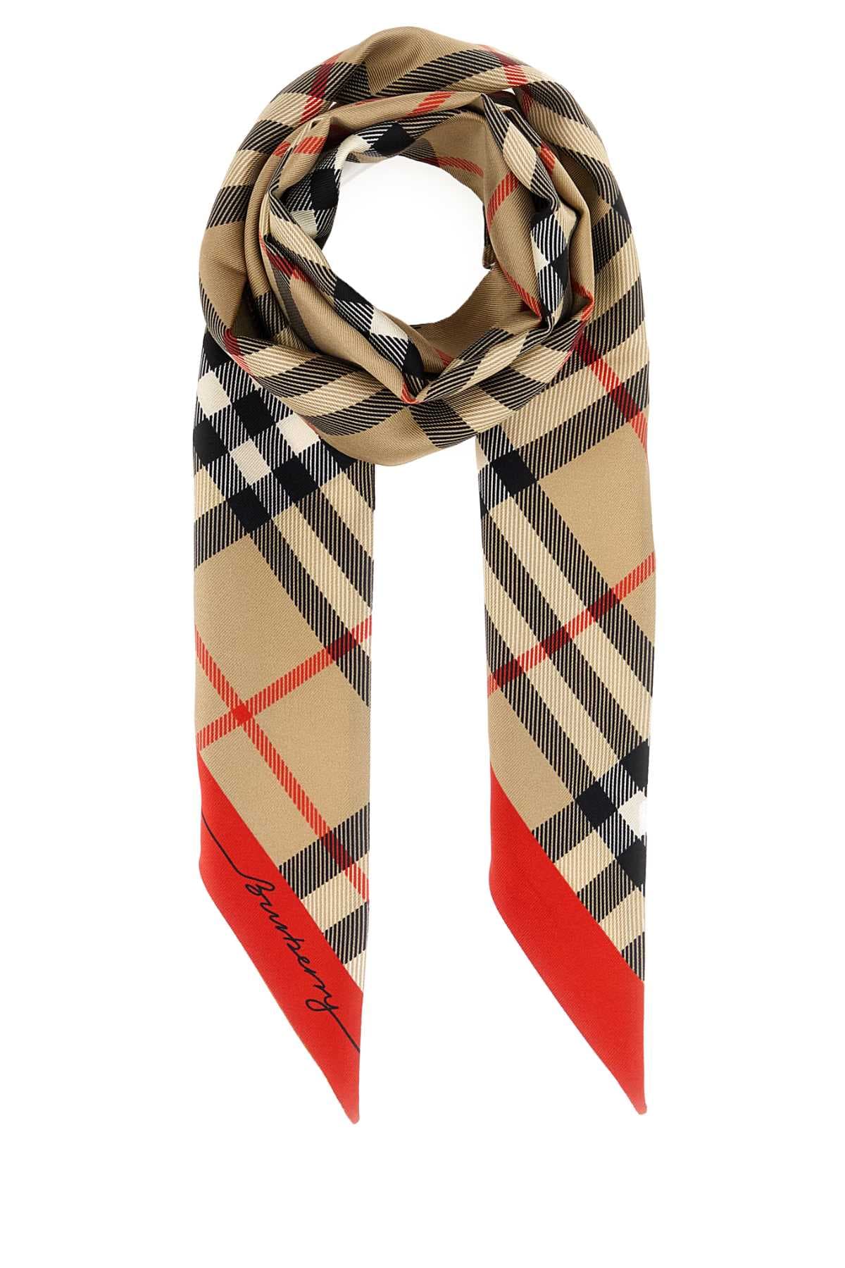 Printed silk foulard
