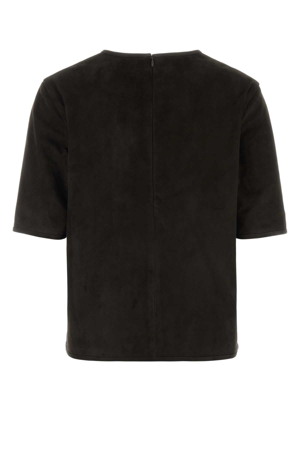 Brown suede t-shirt - мініатюра 2