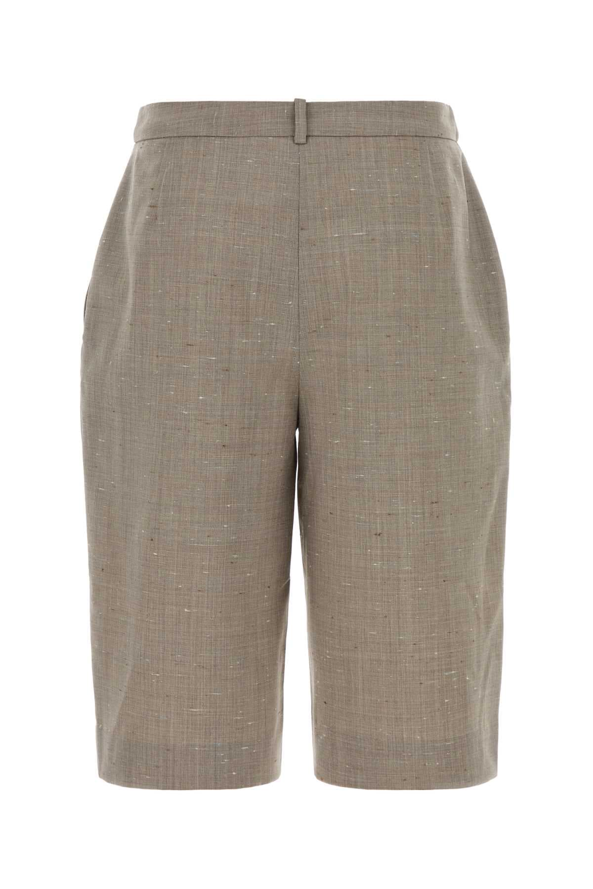 Melange dove grey wool blend Ray bermuda shorts - мініатюра 2