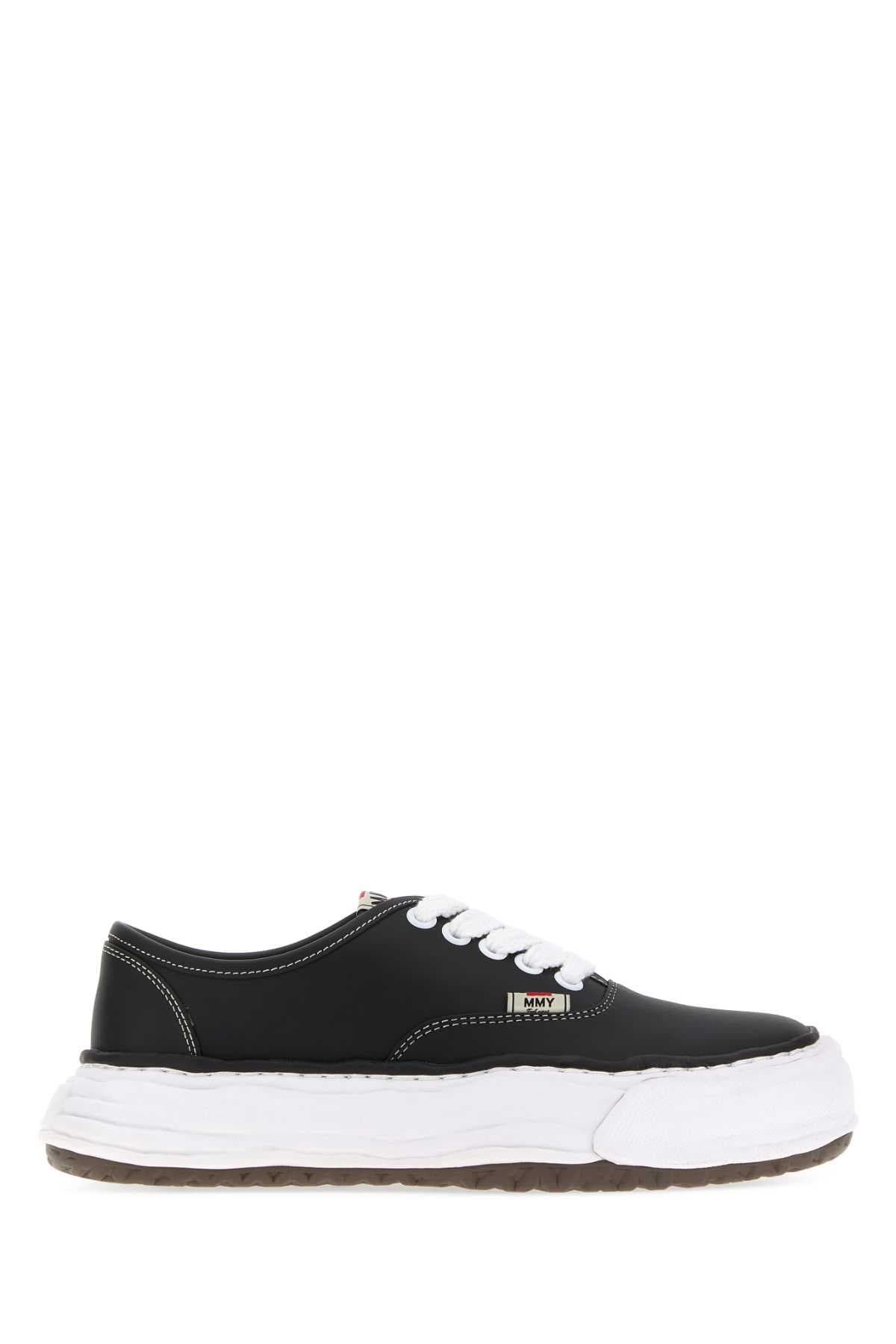 Black leather Baker sneakers