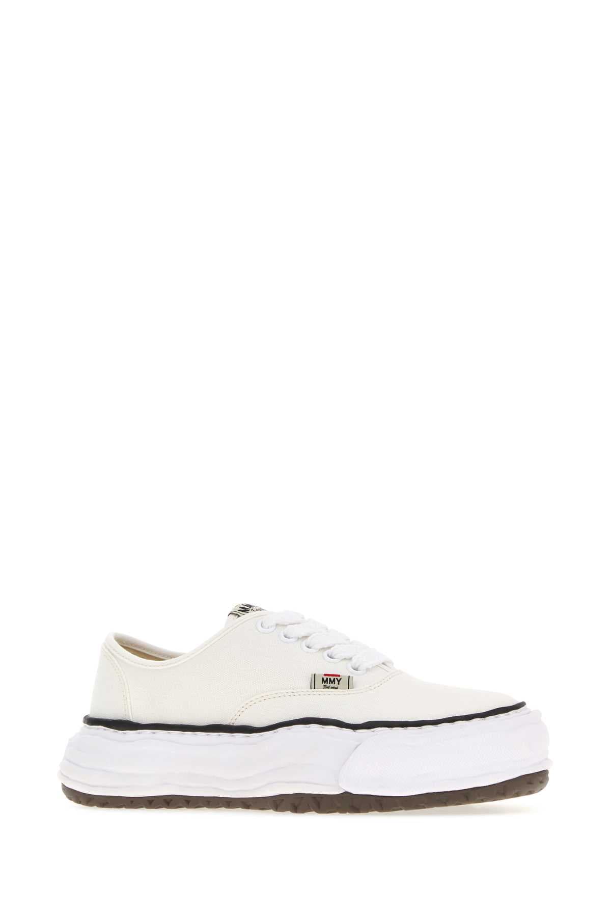 White canvas Baker sneakers - мініатюра 2
