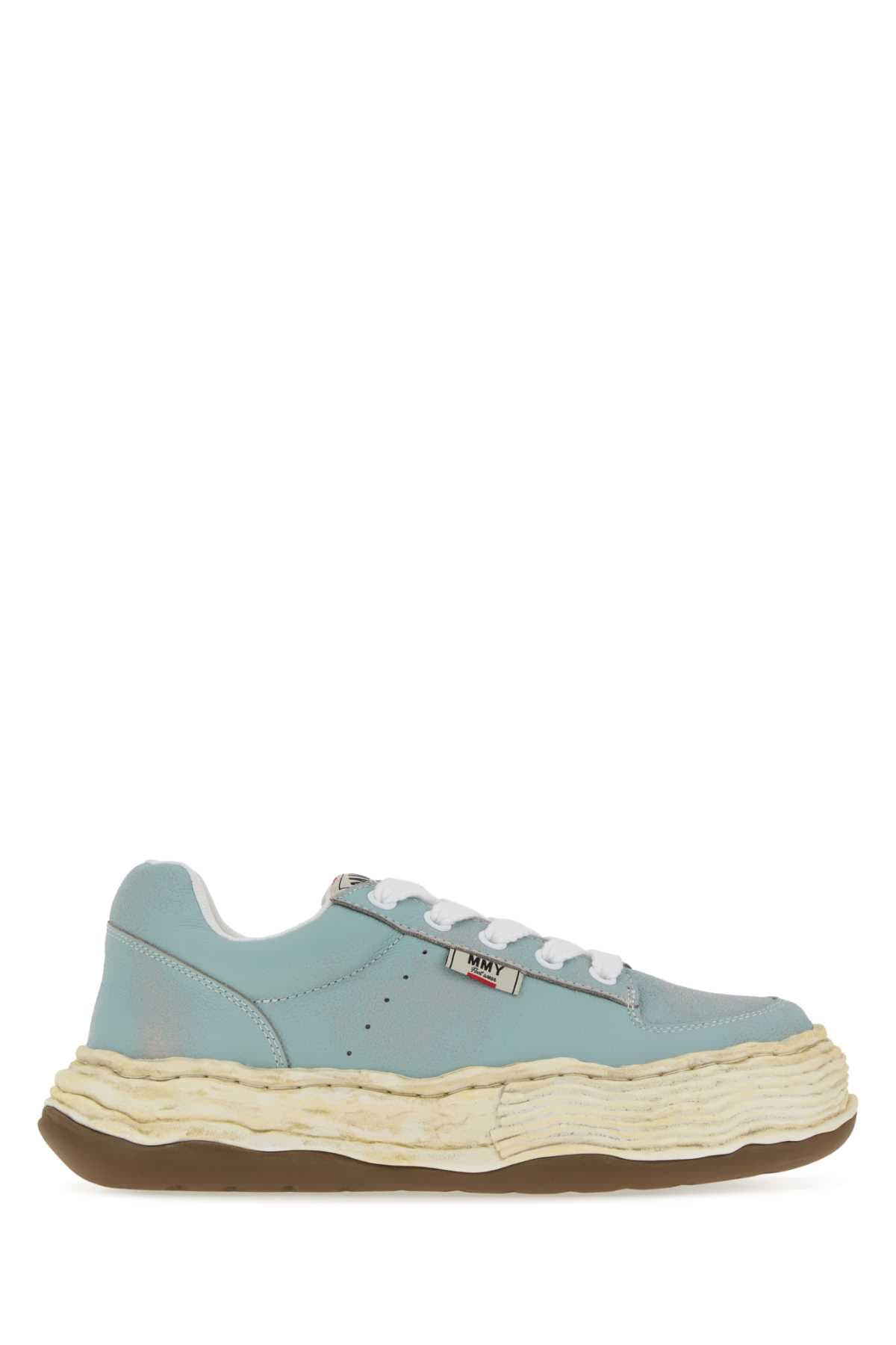 Light-blue leather Oliver sneakers