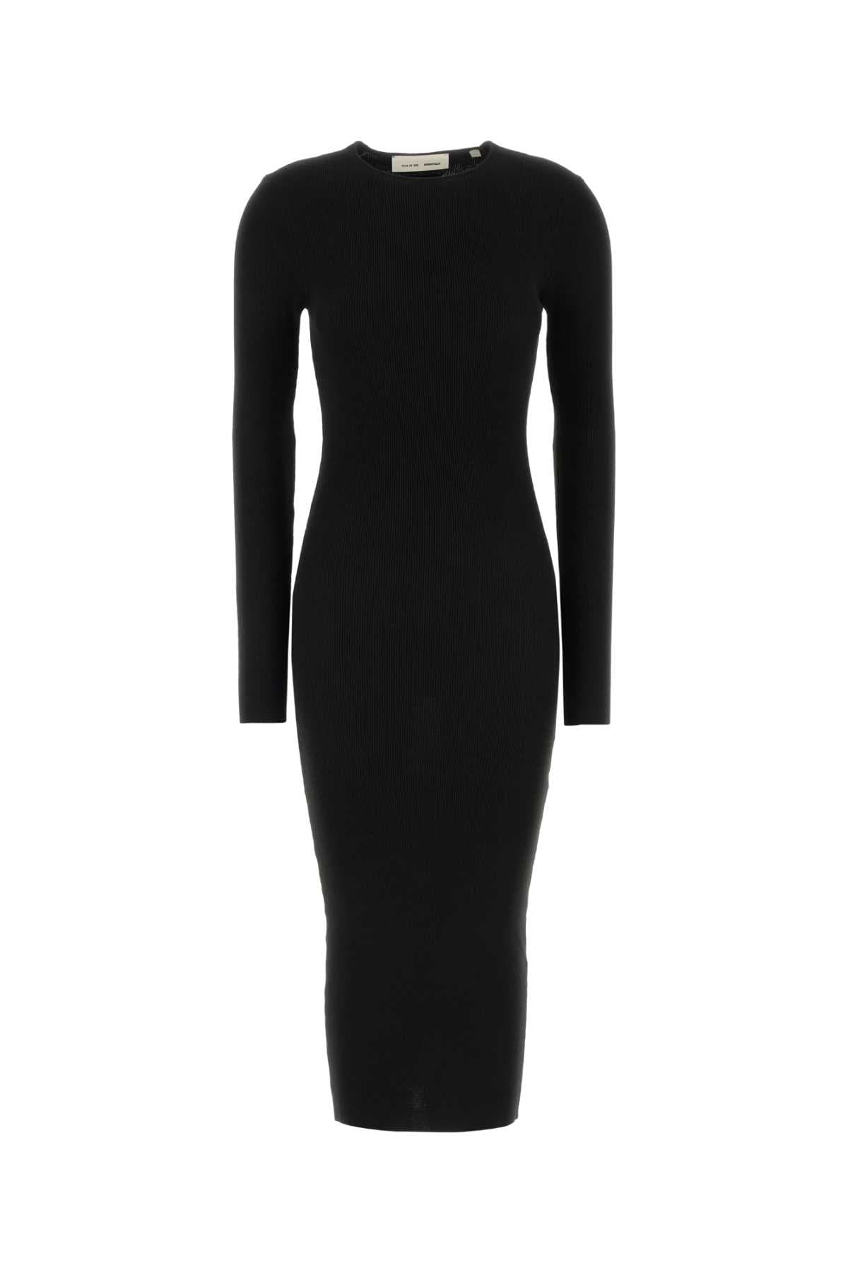 Black polyester blend dress
