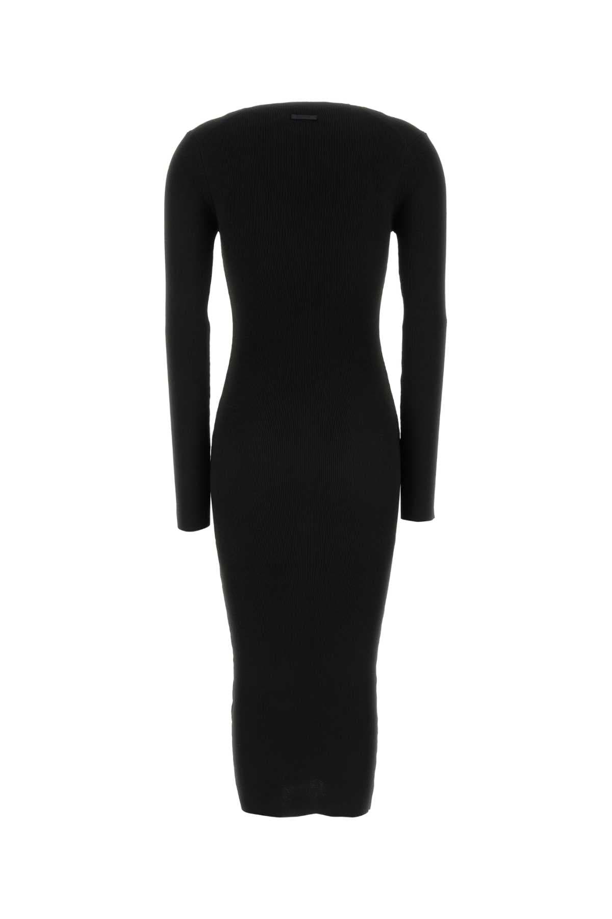 Black polyester blend dress - мініатюра 2