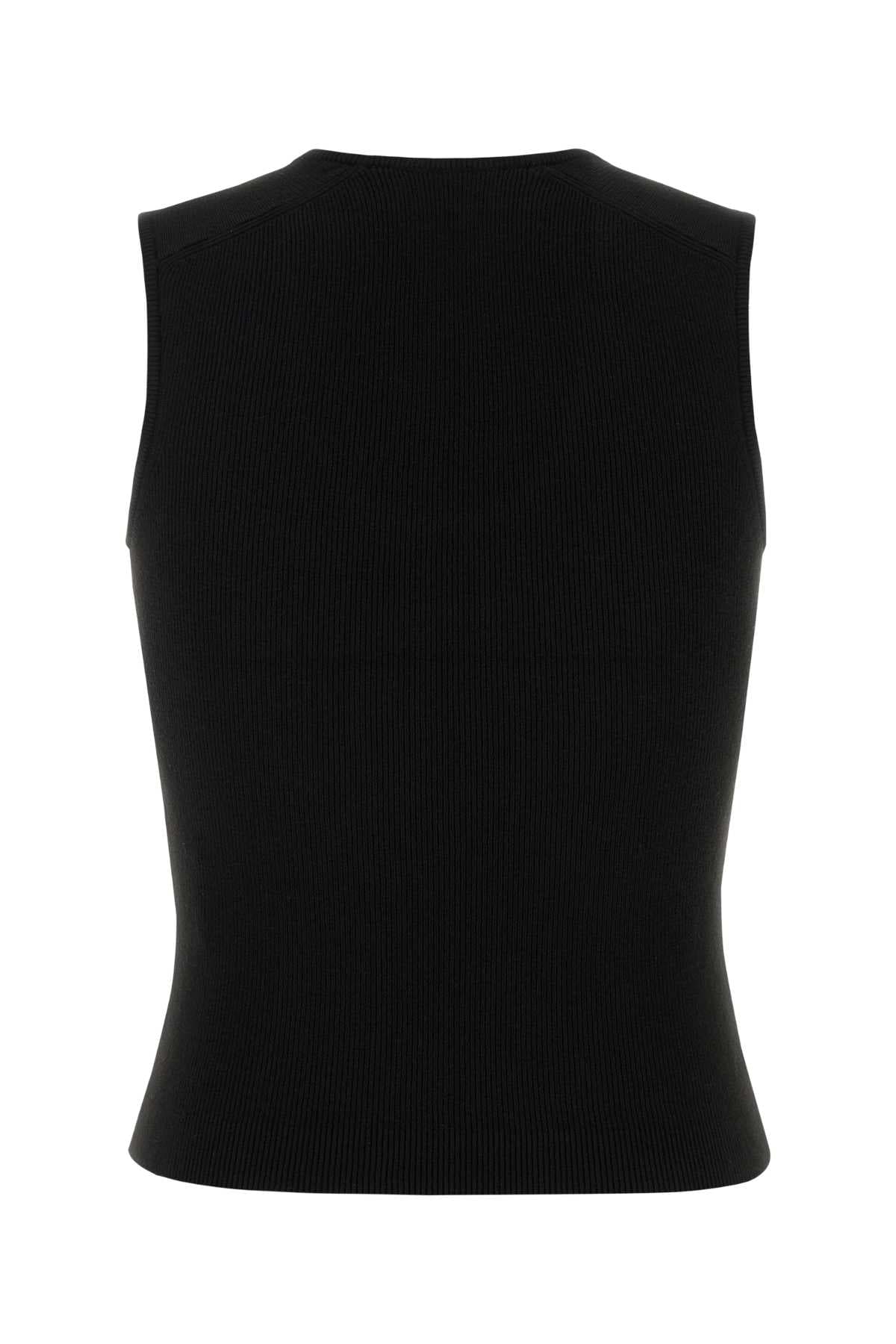 Black polyester blend tank top - мініатюра 2