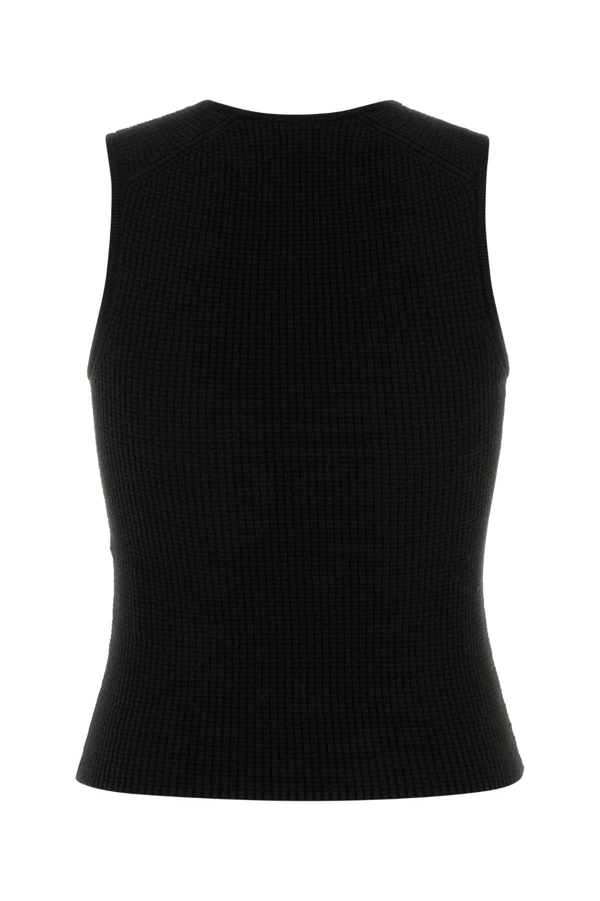 Black polyester blend tank top - мініатюра 2