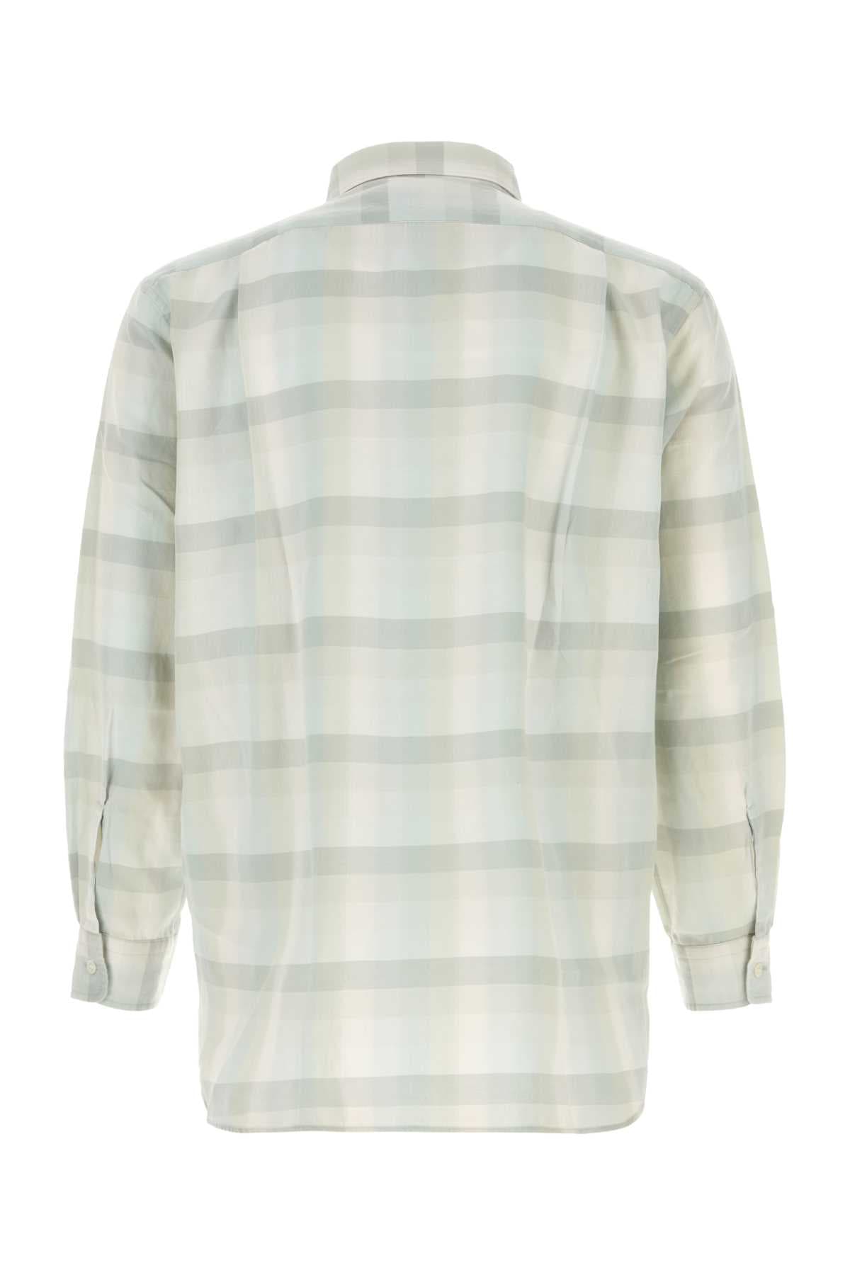 Embroidered cotton blend oversize shirt - мініатюра 2