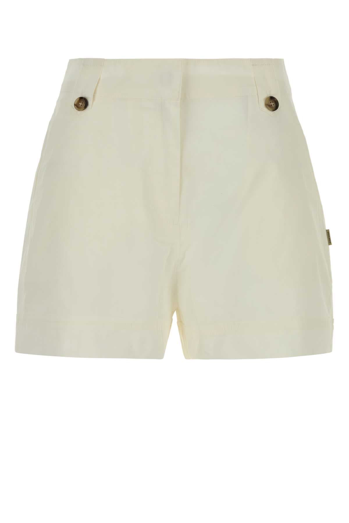 White poplin shorts