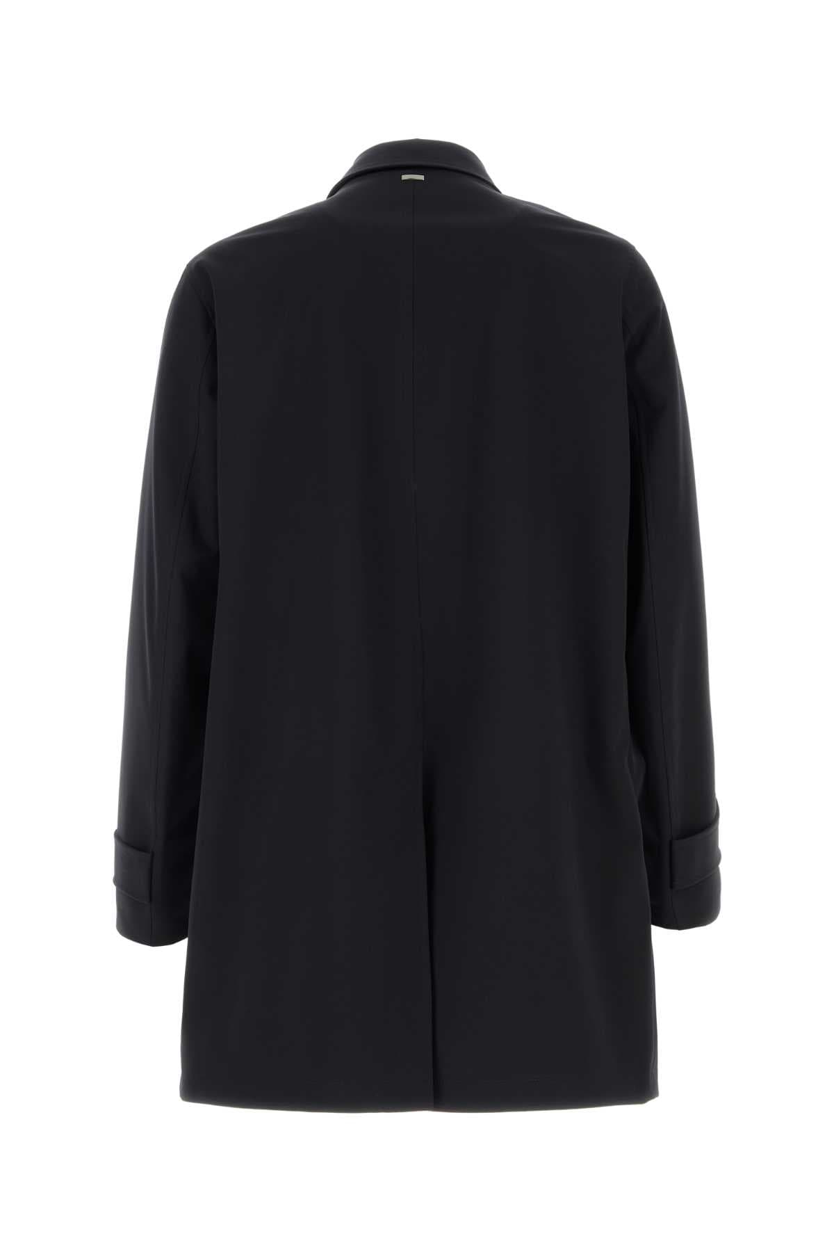 Navy blue polyester raincoat - мініатюра 2