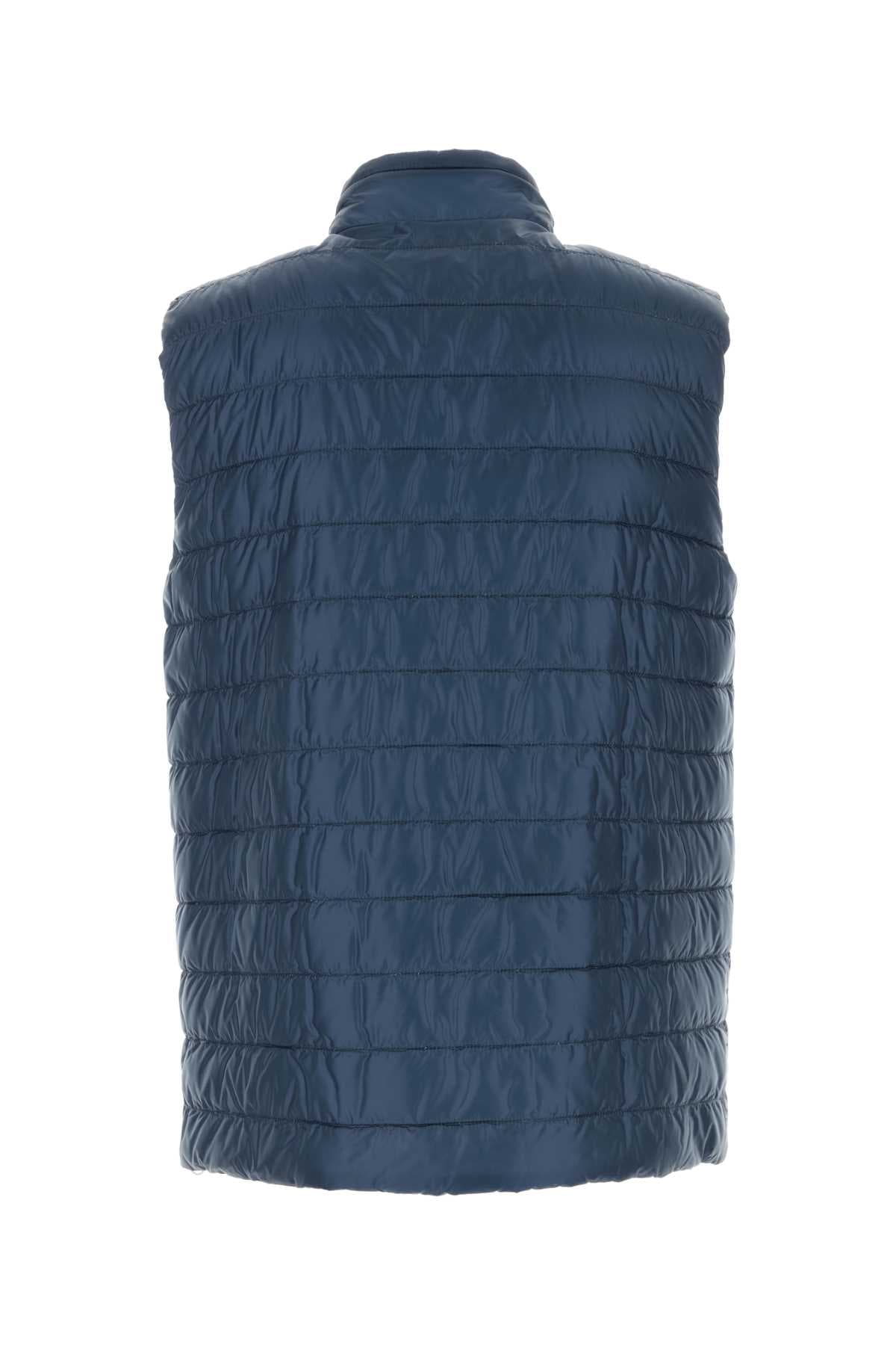 Blue nylon reversible down jacket - мініатюра 2