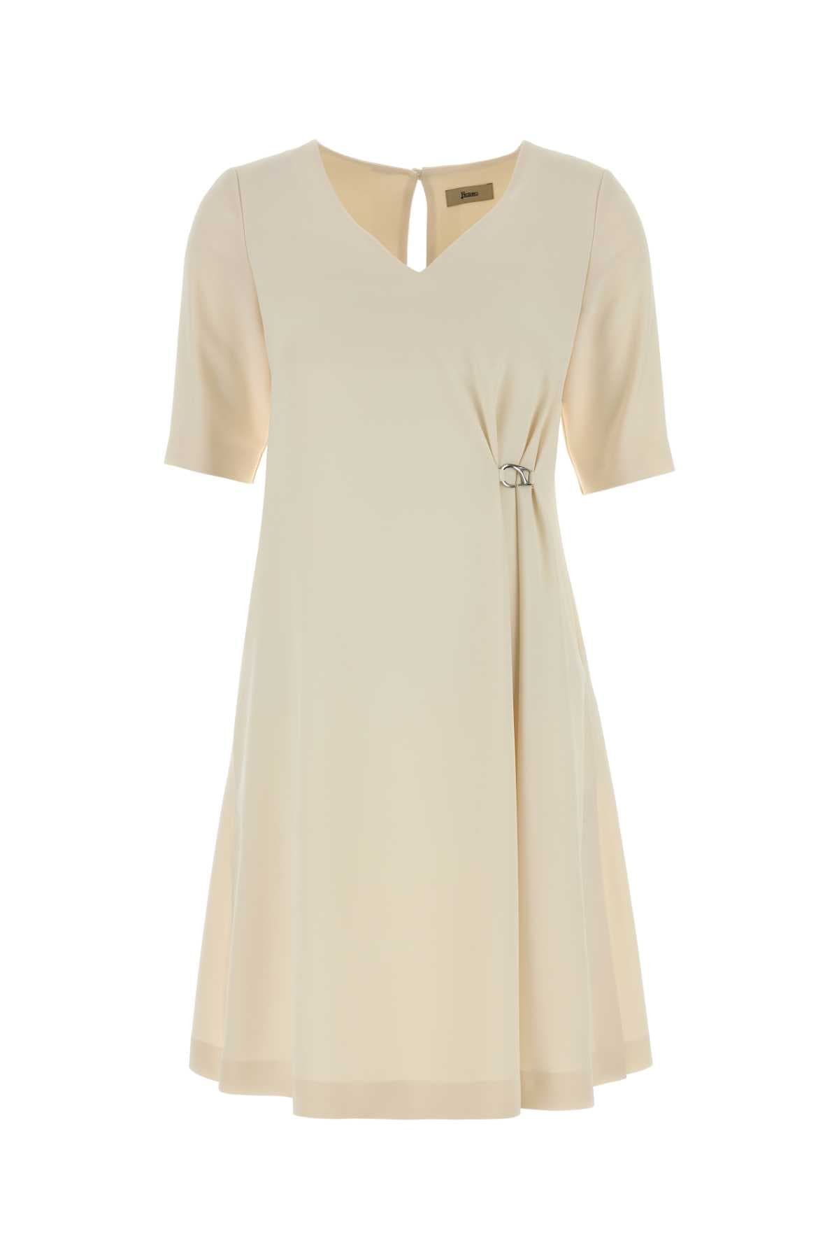 Ivory stretch crepe dress