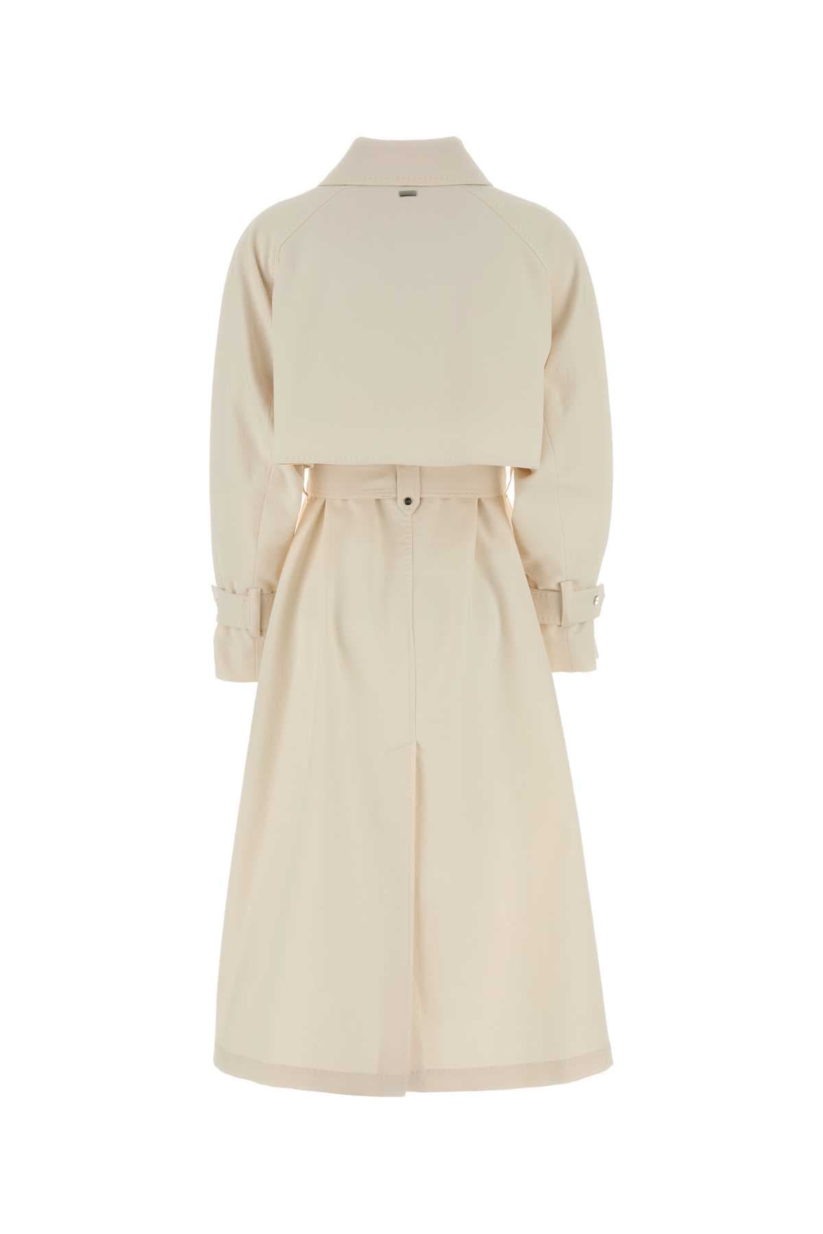Ivory jersey trench coat - мініатюра 2