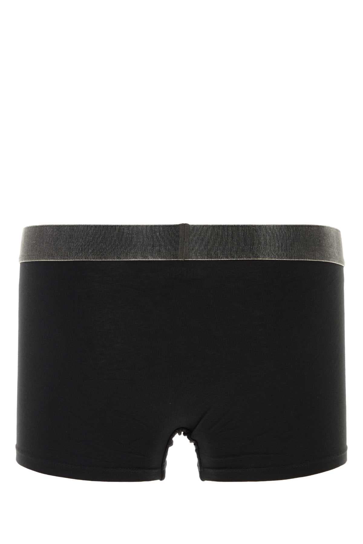 Black stretch cotton boxer set - мініатюра 2