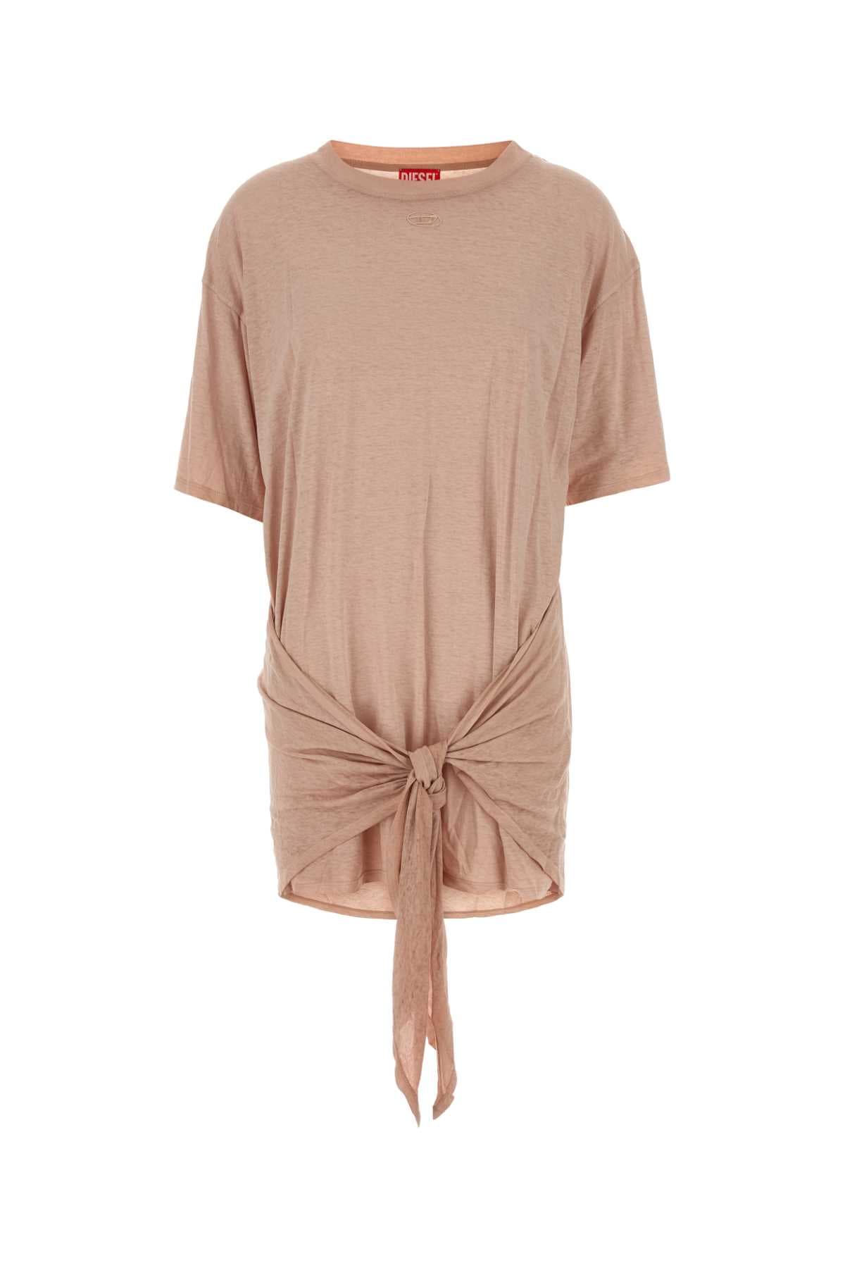 Pink jersey t-shirt dress