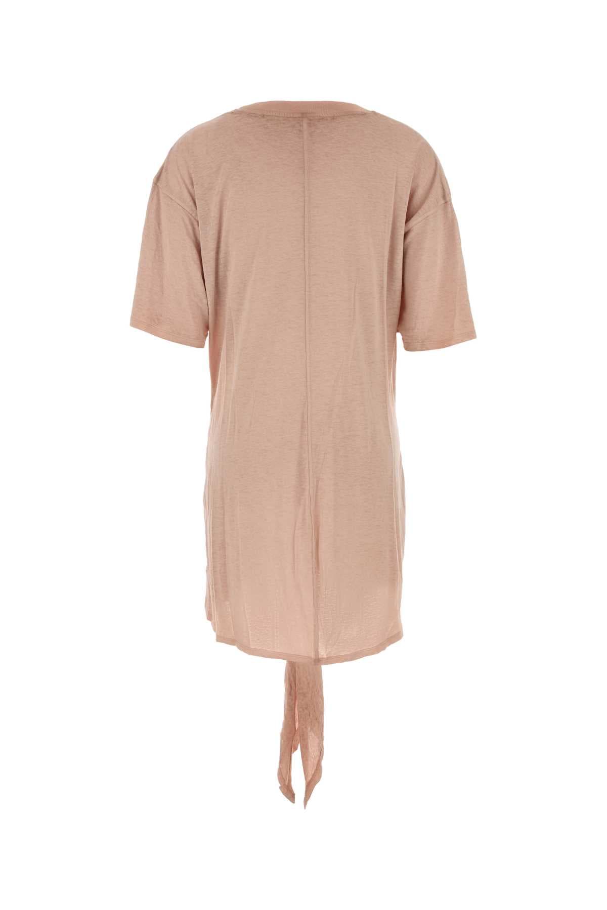 Pink jersey t-shirt dress - мініатюра 2