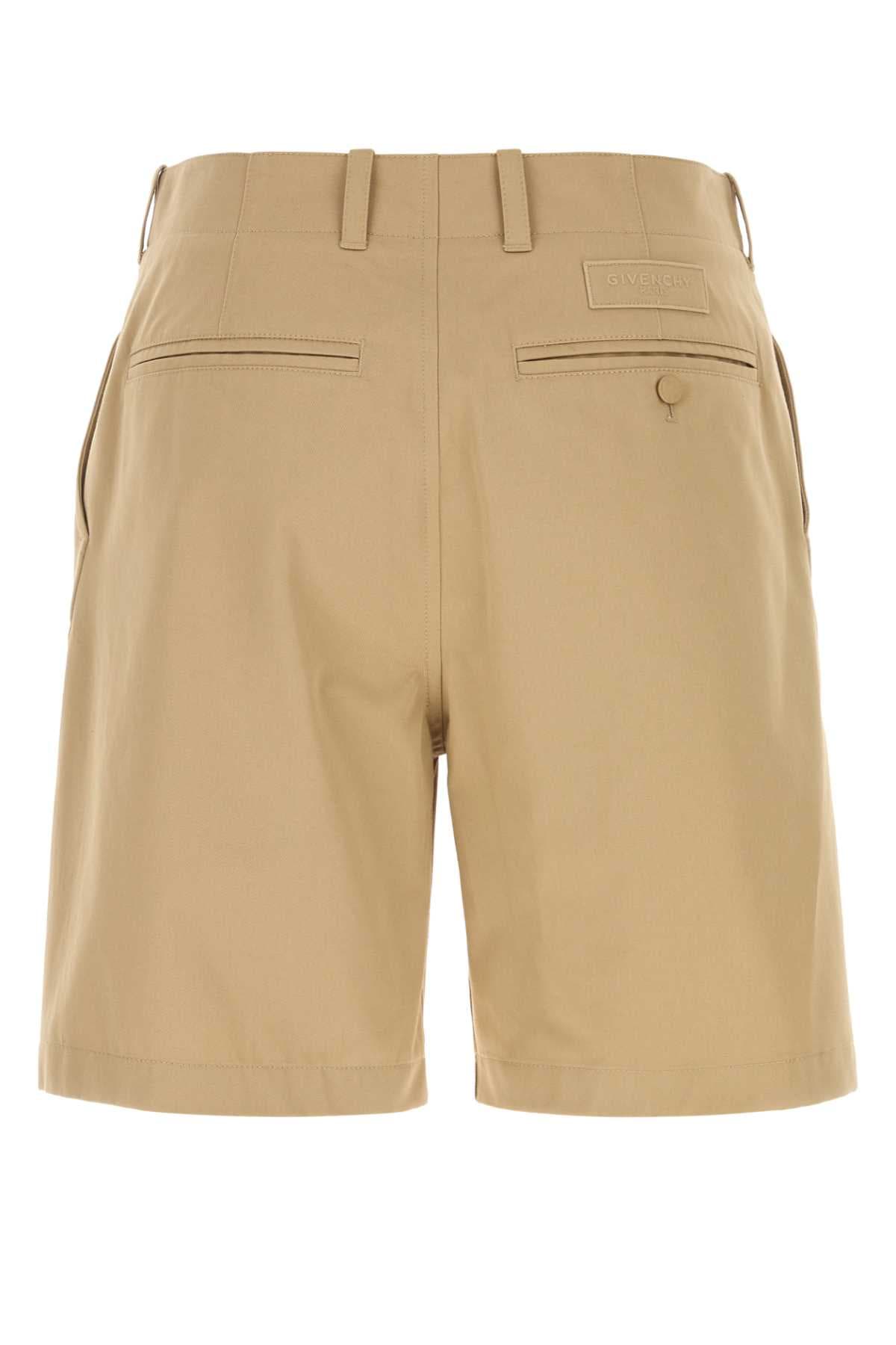 Beige cotton bermuda shorts - мініатюра 2