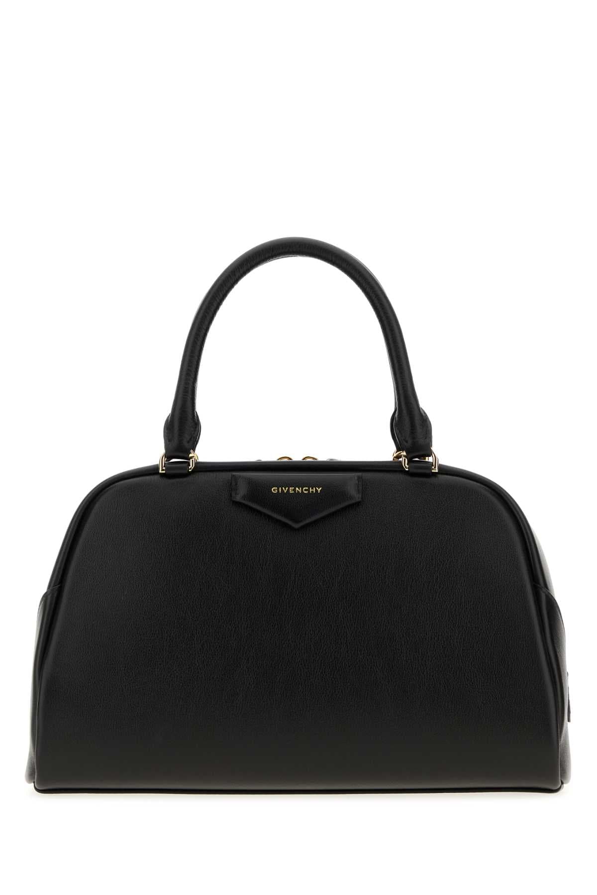 Black leather medium Antigona East-West Soft handbag