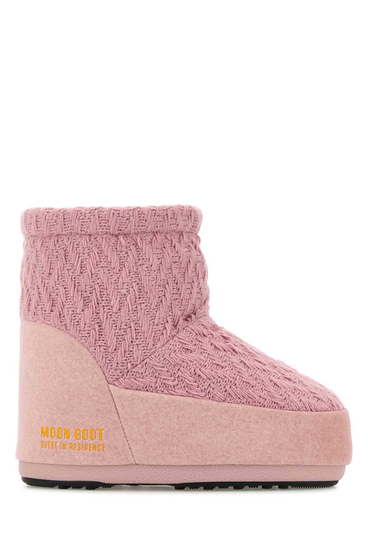 Pink fabric Moon Boot x Guest In Residence Icon Low ankle boots