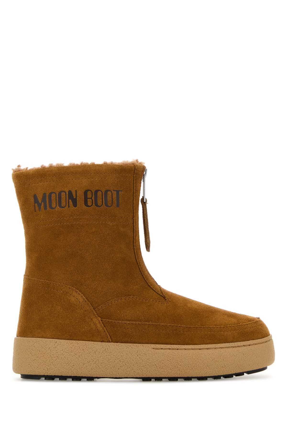 Caramel suede LTrack Lara ankle boots