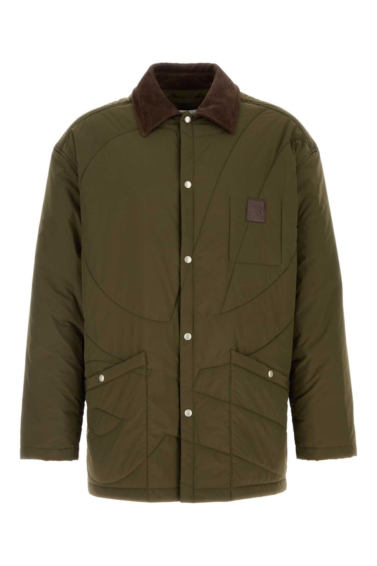 Army green polyester jacket