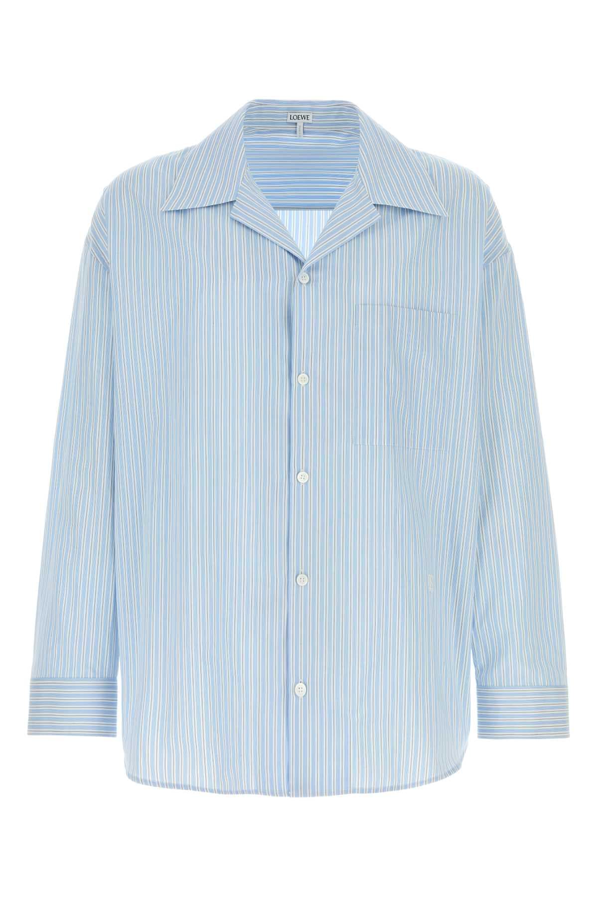 Embroidered poplin shirt
